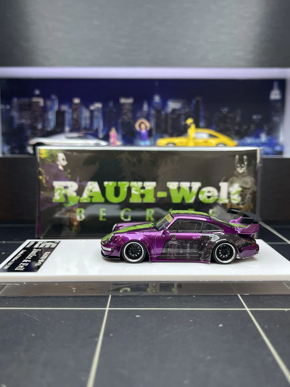 Product image for XKE Model Porsche RWB 964 (Batman & Joker Livery)
