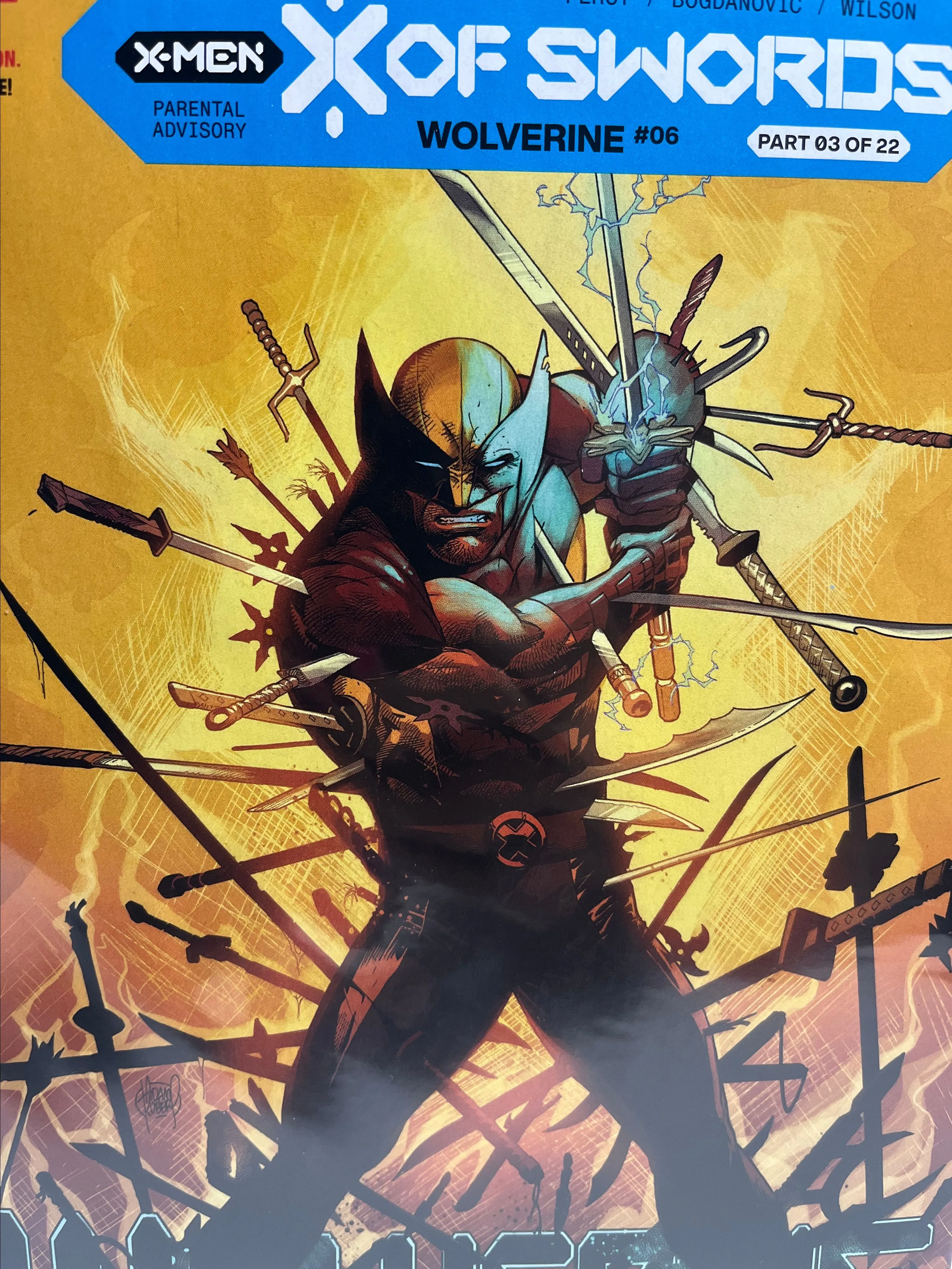 Product image for 2020 Wolverine #6, X of Swords Part 03 of 22, First Appearance of Solem, Chadwick Boseman Tribute Border, Written by Benjamin Percy, Art by Viktor Bogdanovic