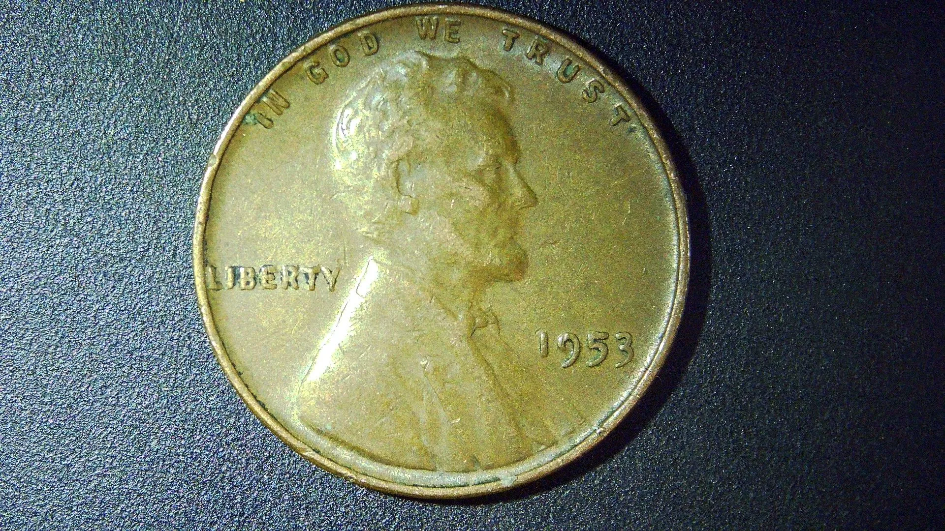 Product image for D.D. 1953 Wheat error coin