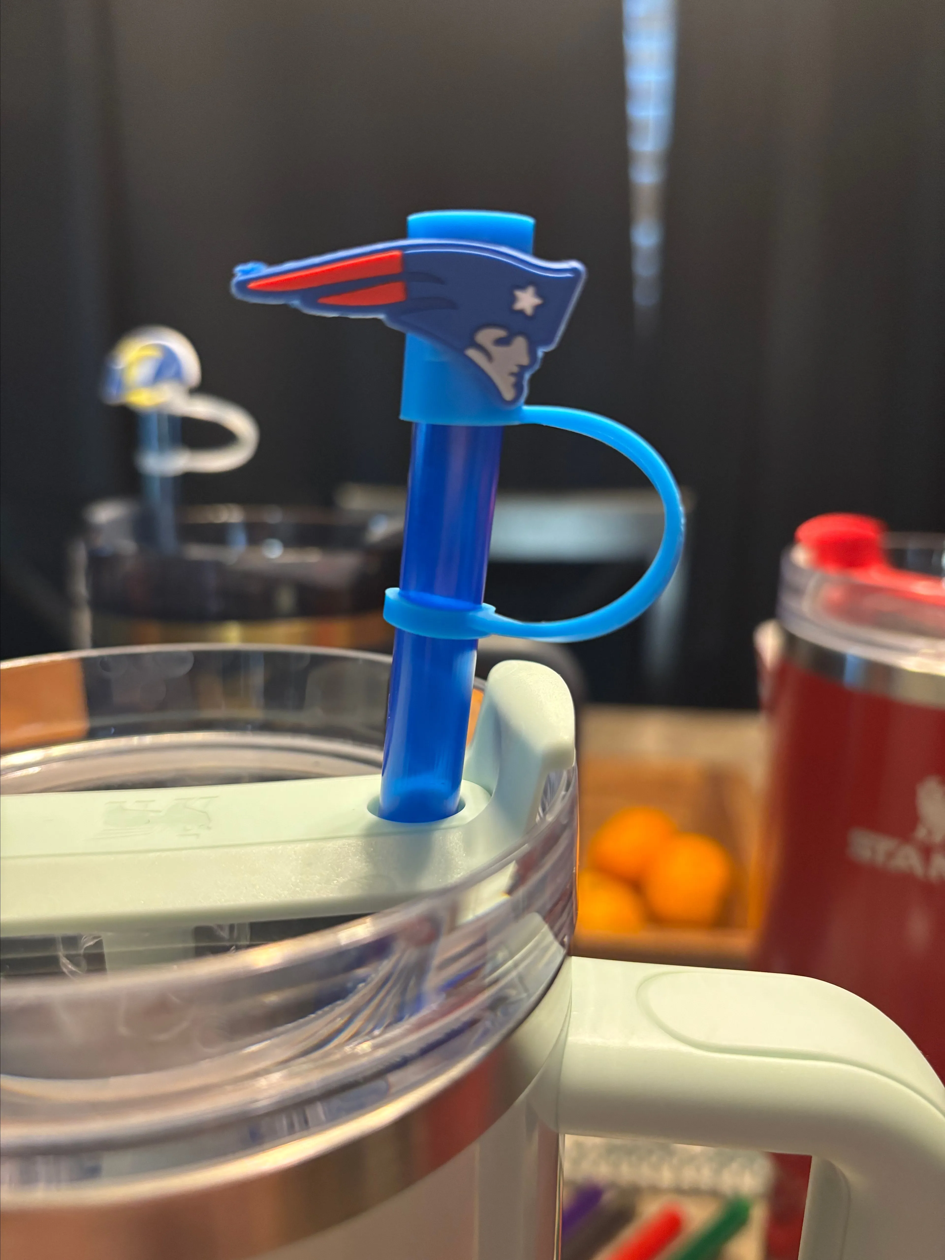 Product image for New England patriots straw topper