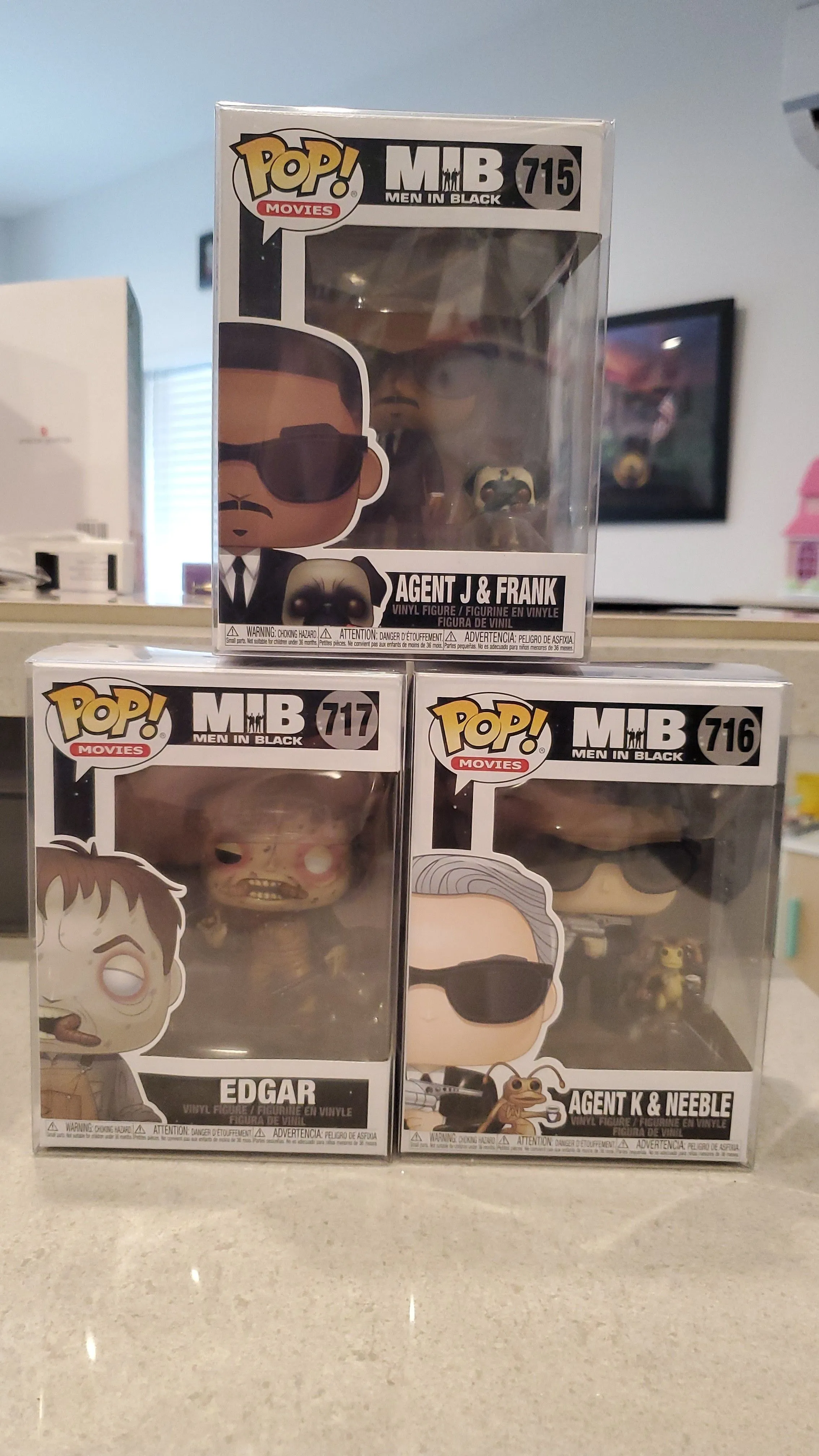 Product image for men in black set funko Edgar, agent K & neeble, agent J & frank (all ship in protectors) 