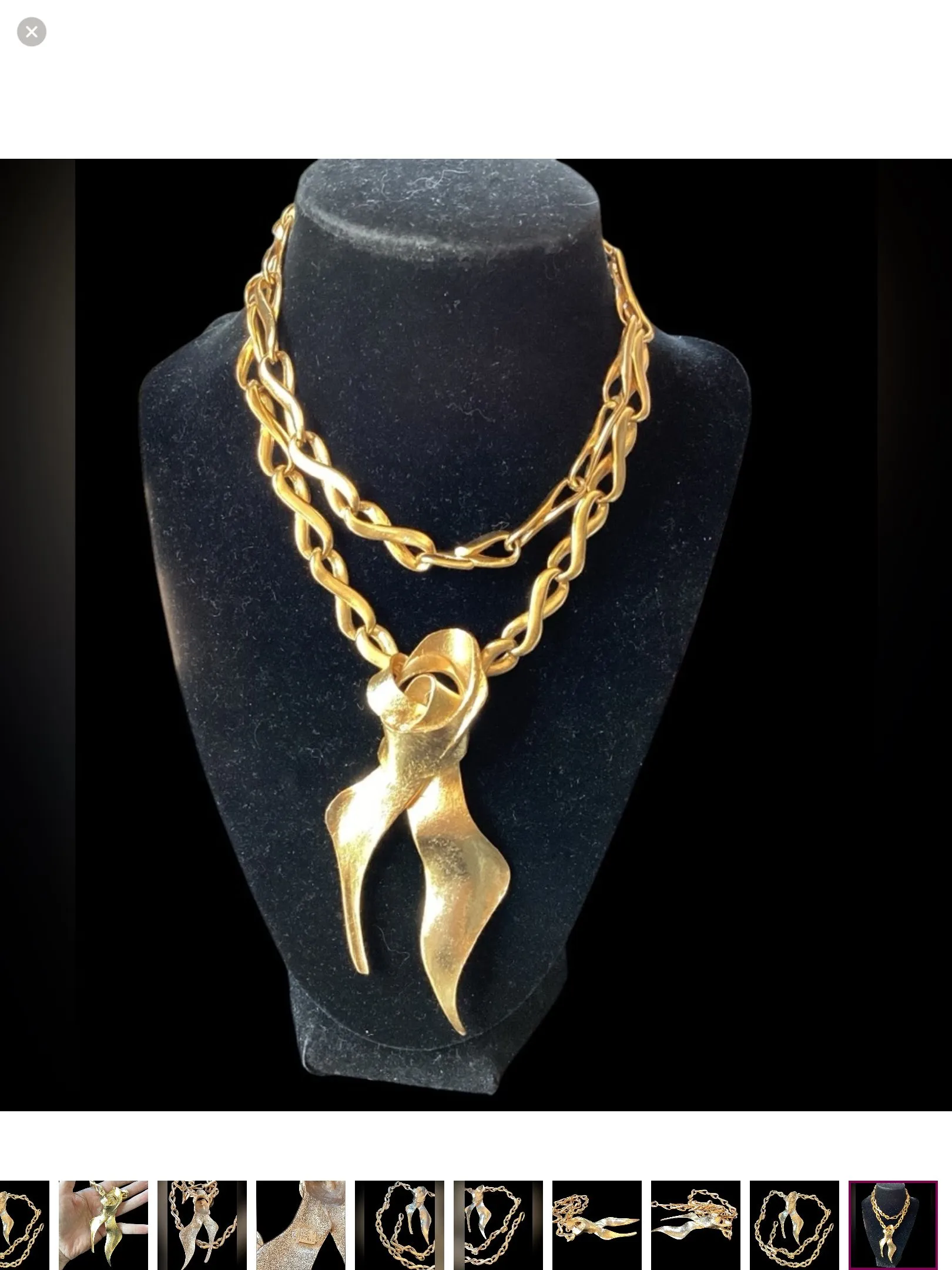 Product image for Pierre Balmain 1970's 18kt GP Abstract Necklace