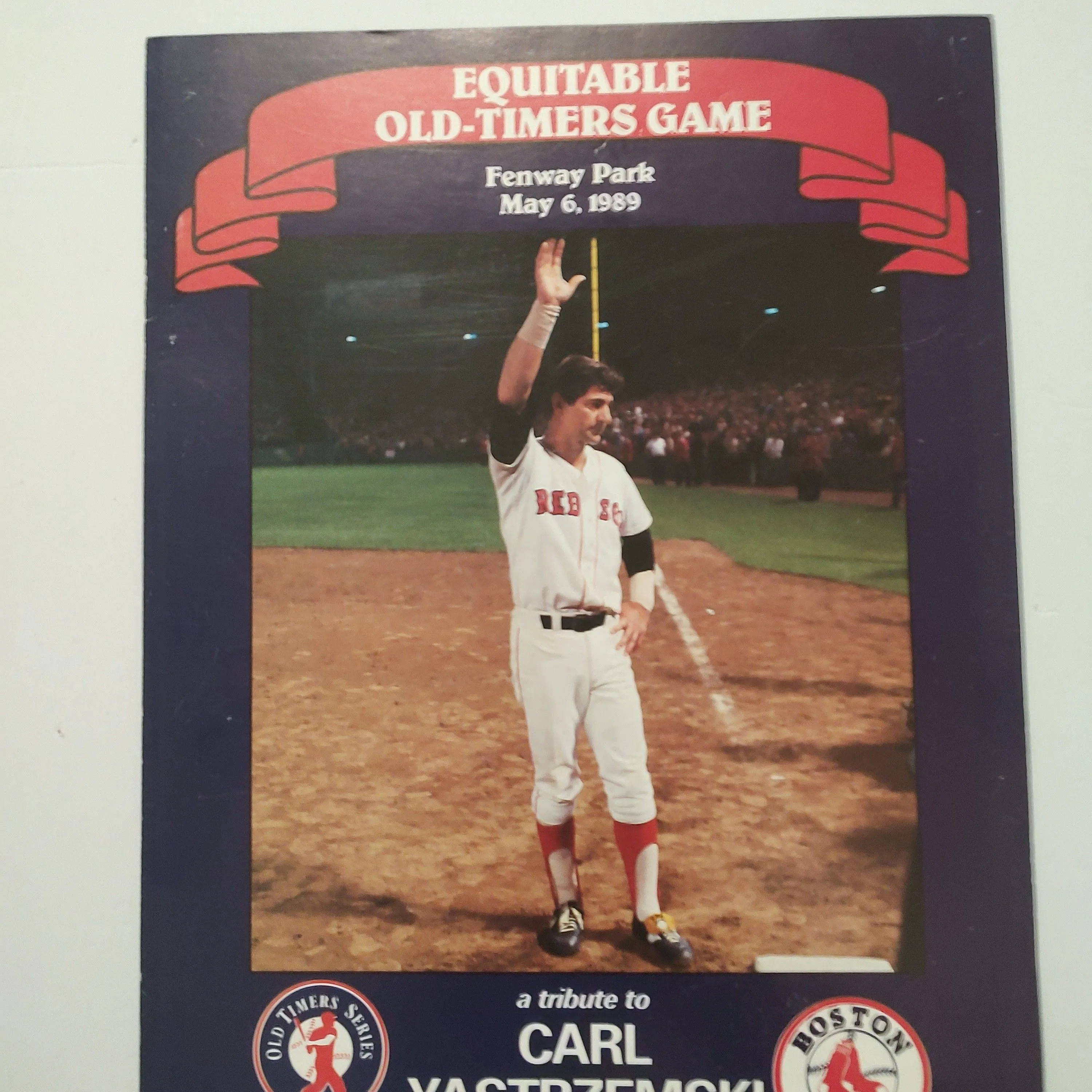 Product image for Equitable Old-Timers Game Program Fenway Park 5/6/1989 Tribute to Carl Yastrzemski Boston Red Sox