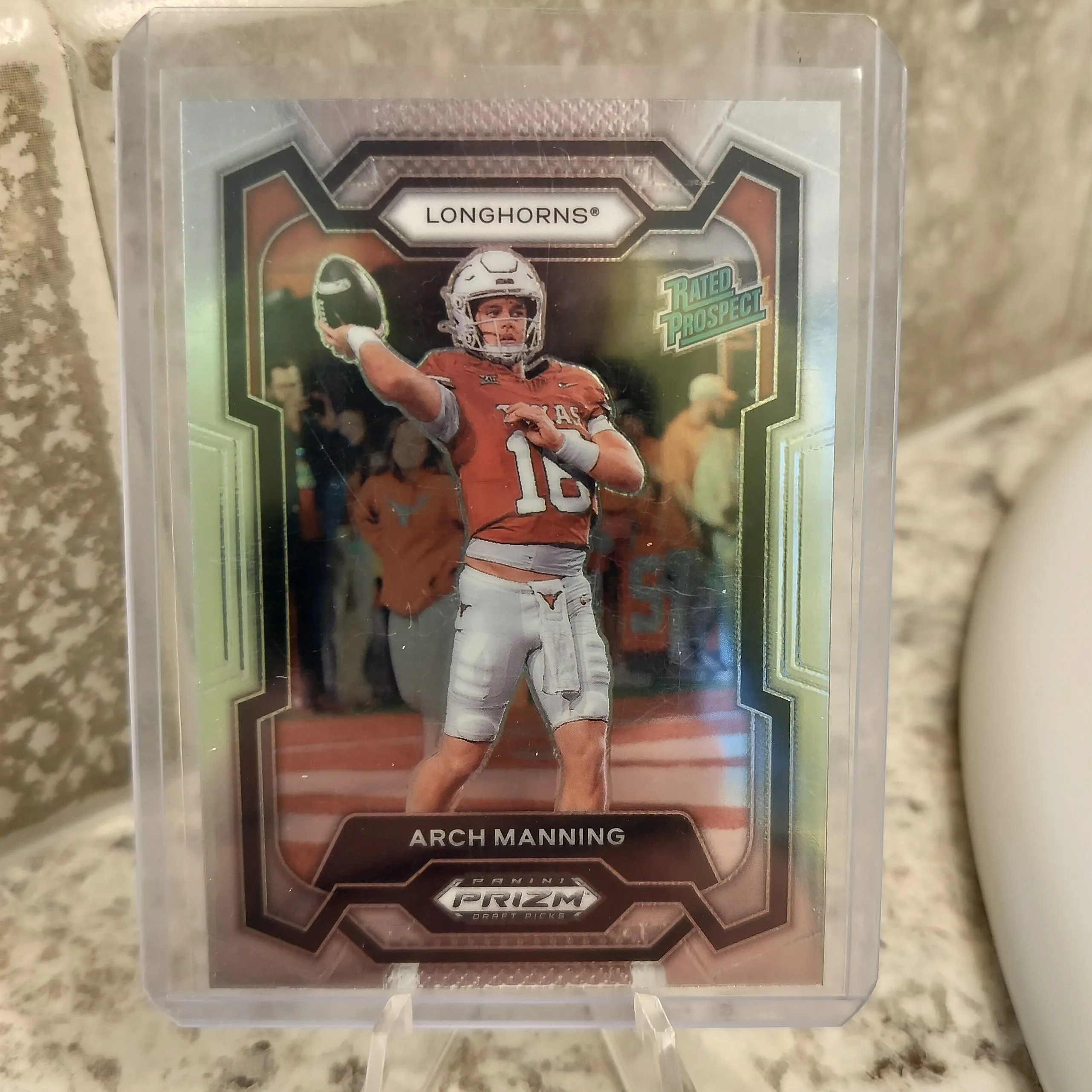 Product image for 2024 Panini Prizm Draft Picks Arch Manning Rated Prospect Base Rookie Card RC