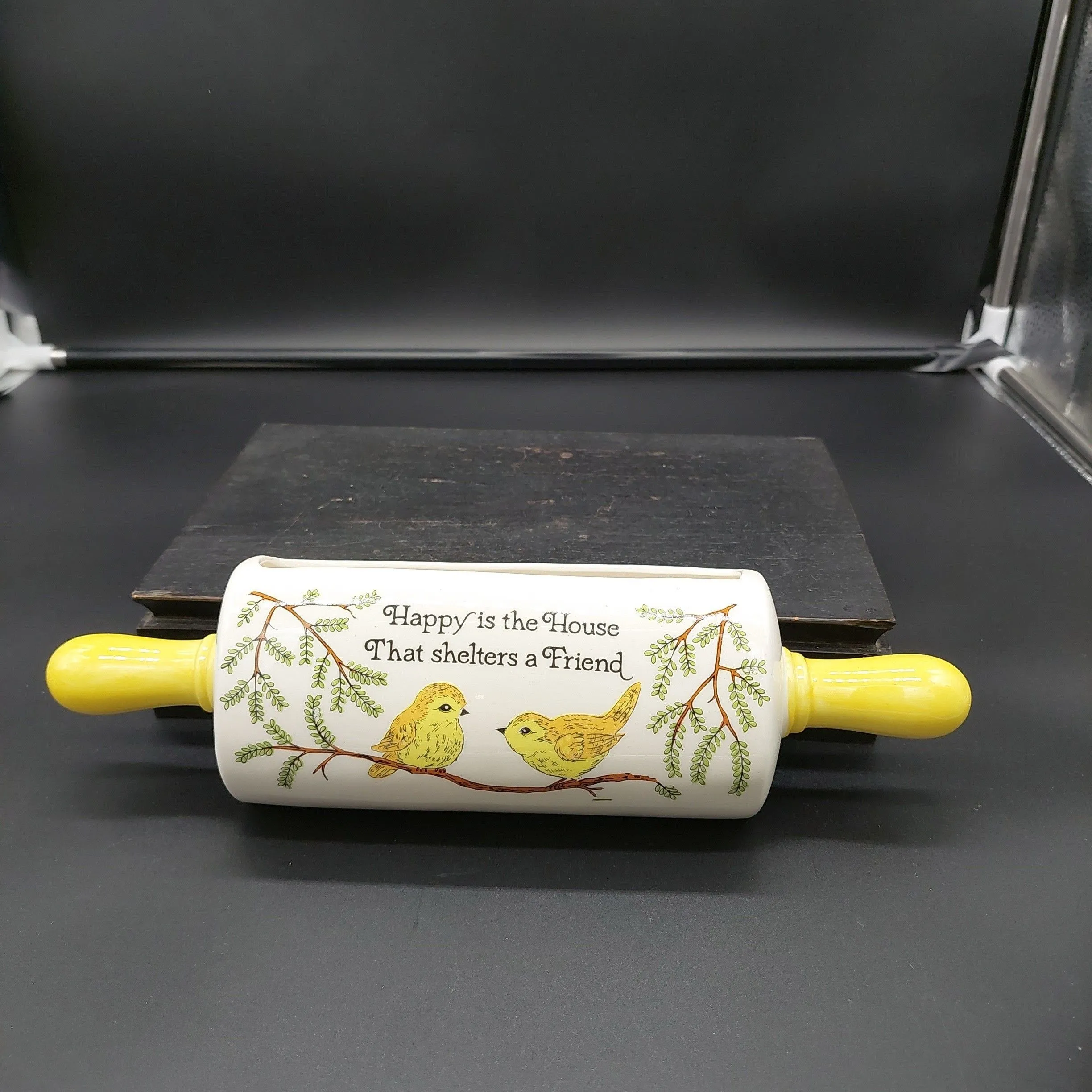 Product image for 2152 Ceramic Wall Pocket with Birds on Branch 11 1/4" Long