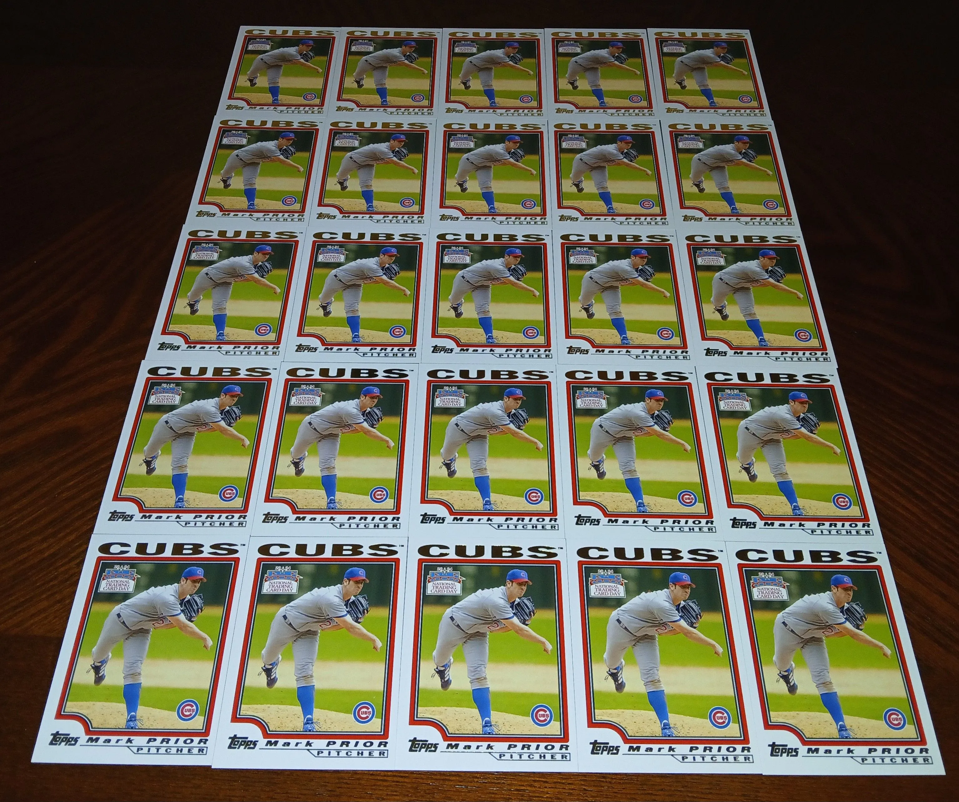 Product image for 2004 Topps Baseball Mark Prior 25 Card National Trading Card Day Lot