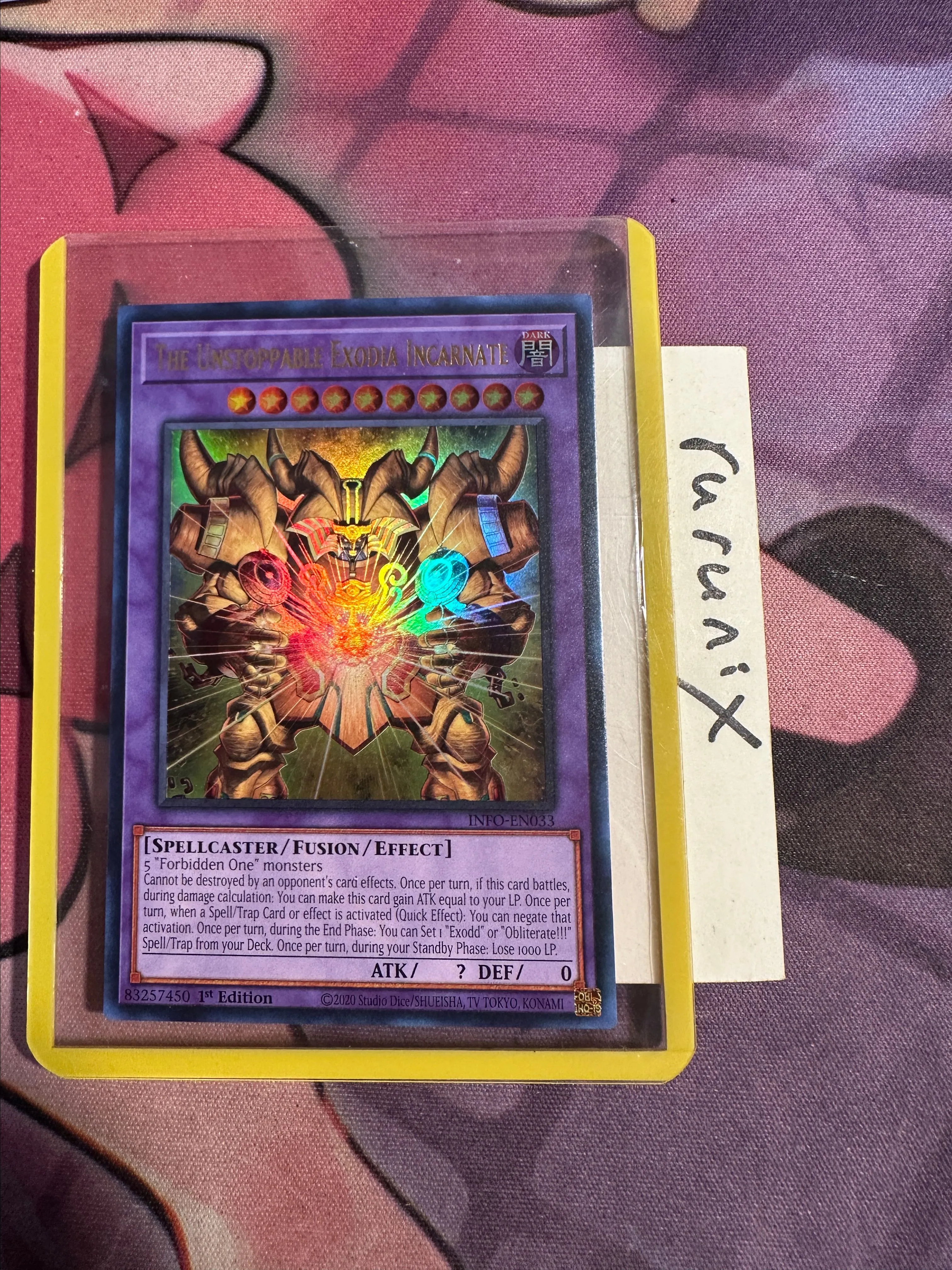 Yugioh The Unstoppable Exodia Incarnate INFO-EN033 Ultra Rare The Infinite  Forbidden (INFO)  Whatnot: Shop, Sell, Connect