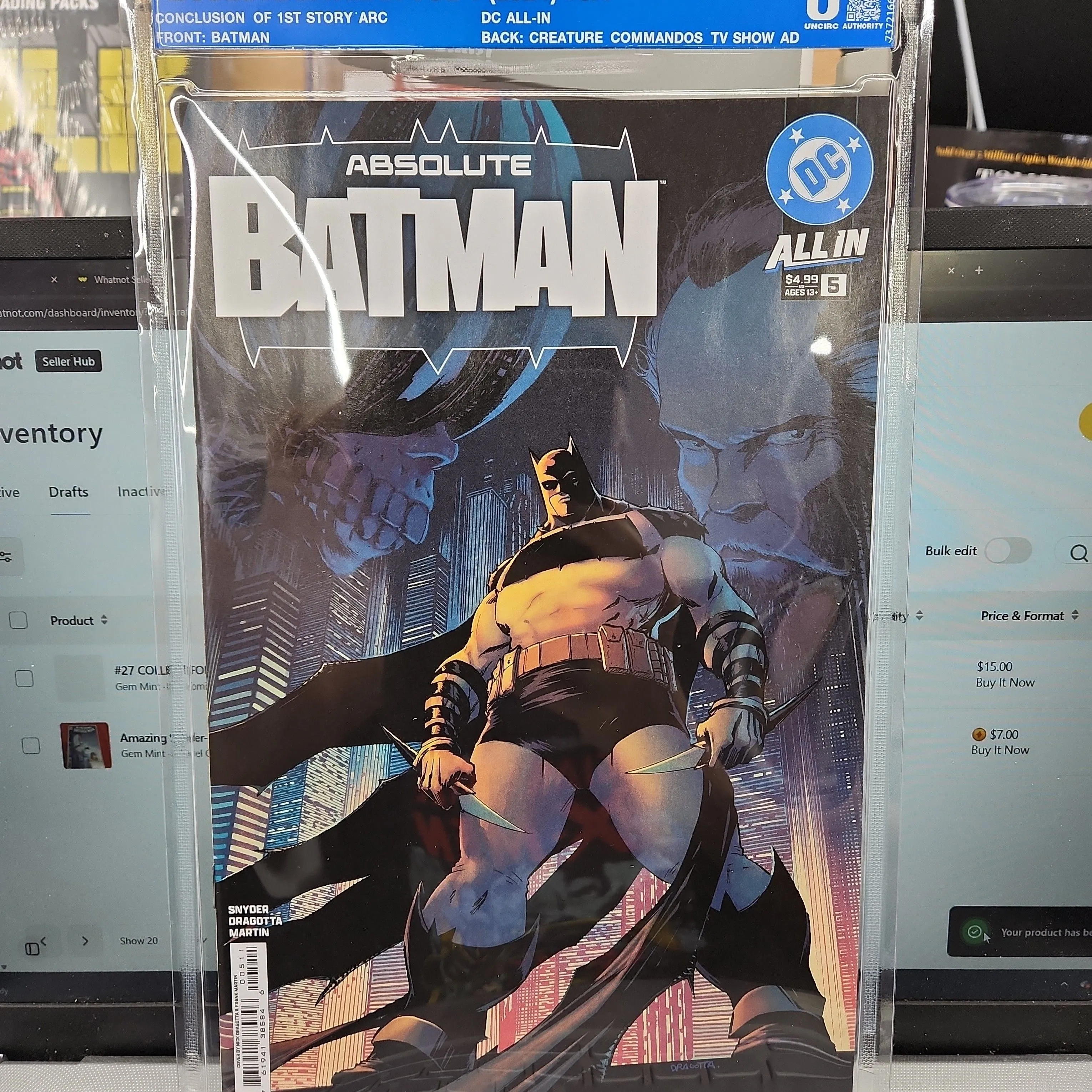 Product image for  #27 COLLECT FOREVER UNCIRCULATED COMIC ABSOLUTE BATMAN VOL 1 #5A 