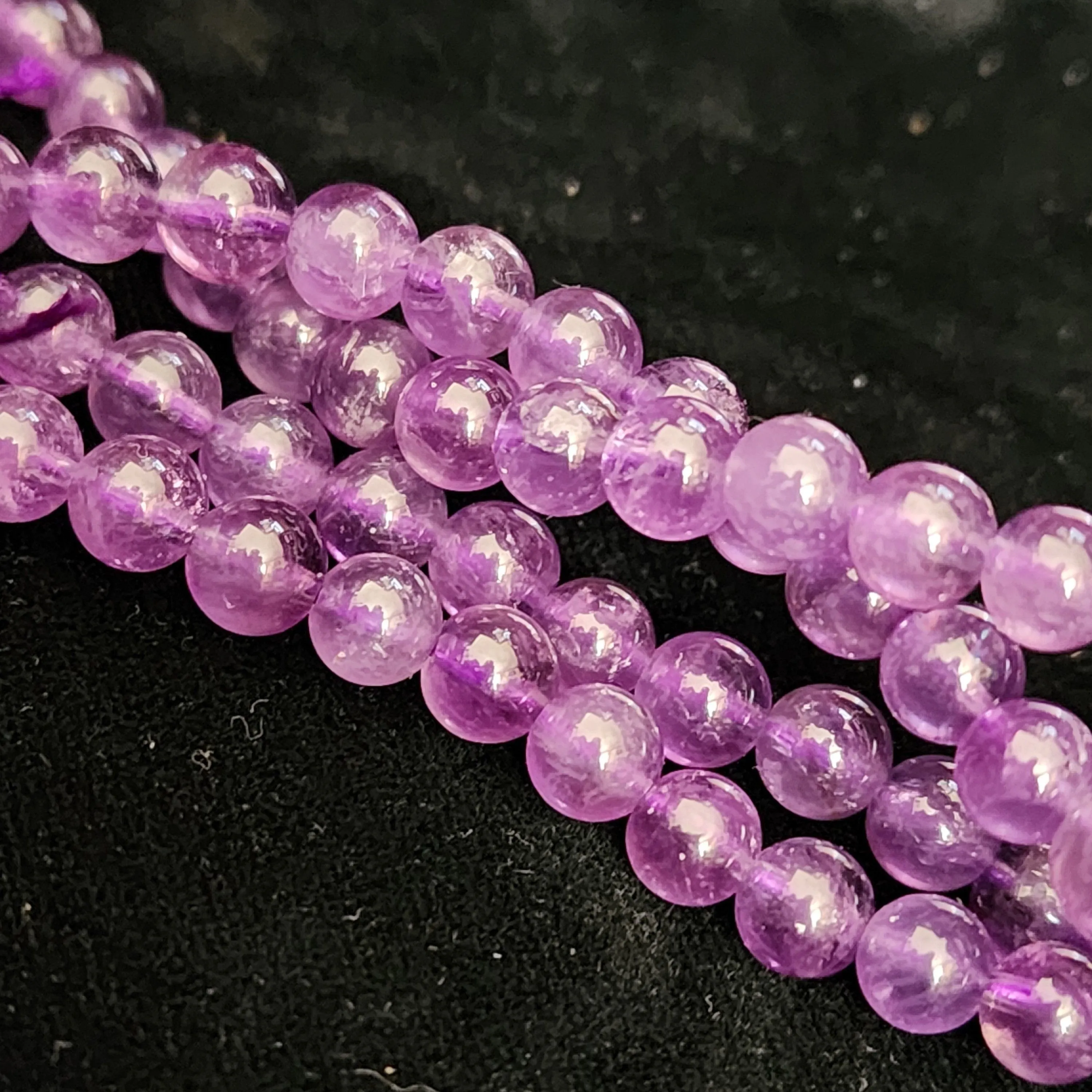 Product image for ##07B: Amethyst (light) Round Beads, 6mm
