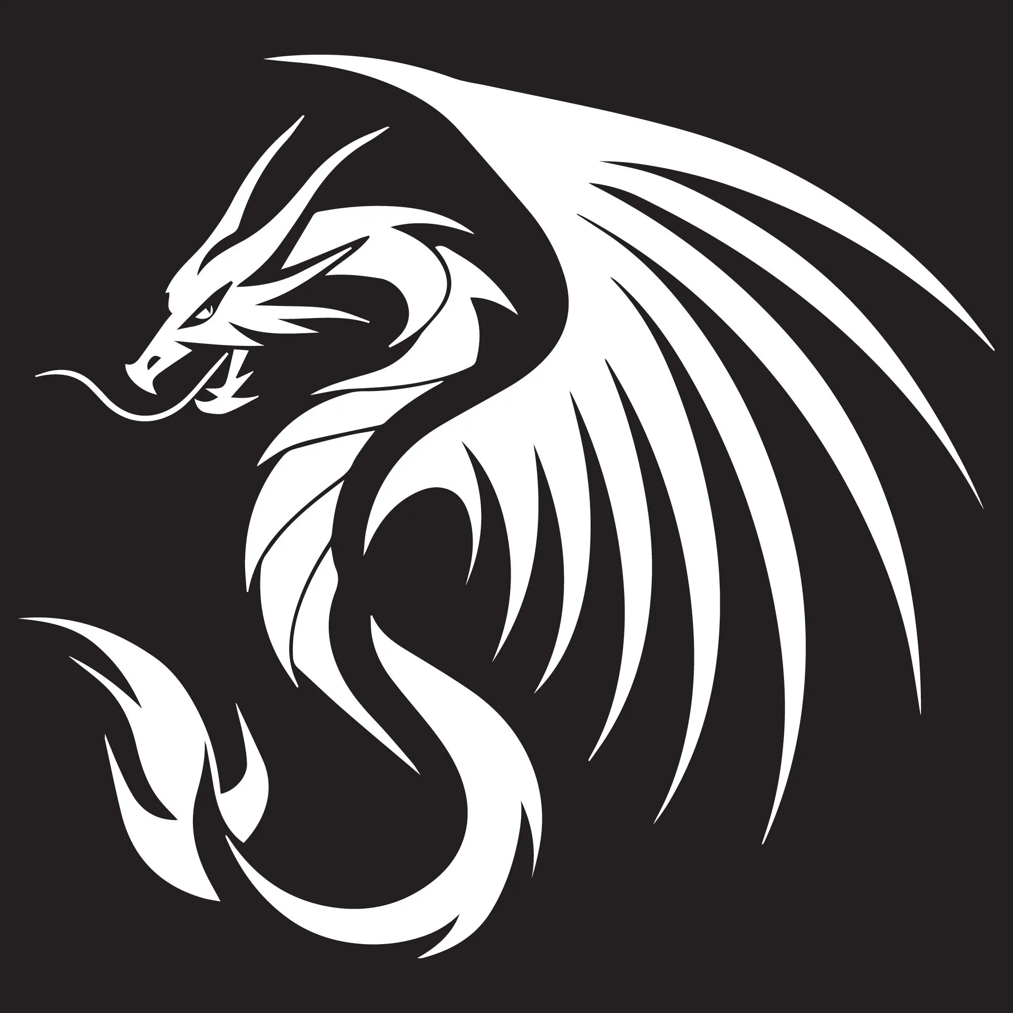 Product image for 6" Flying Dragon Vinyl Decal