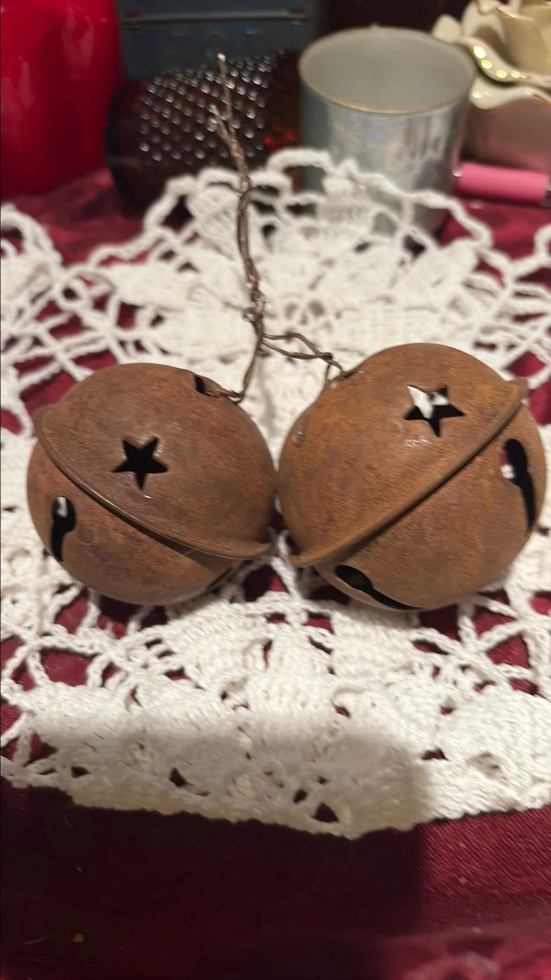 Product image for #47 set of 2 large Rusty crusty bells