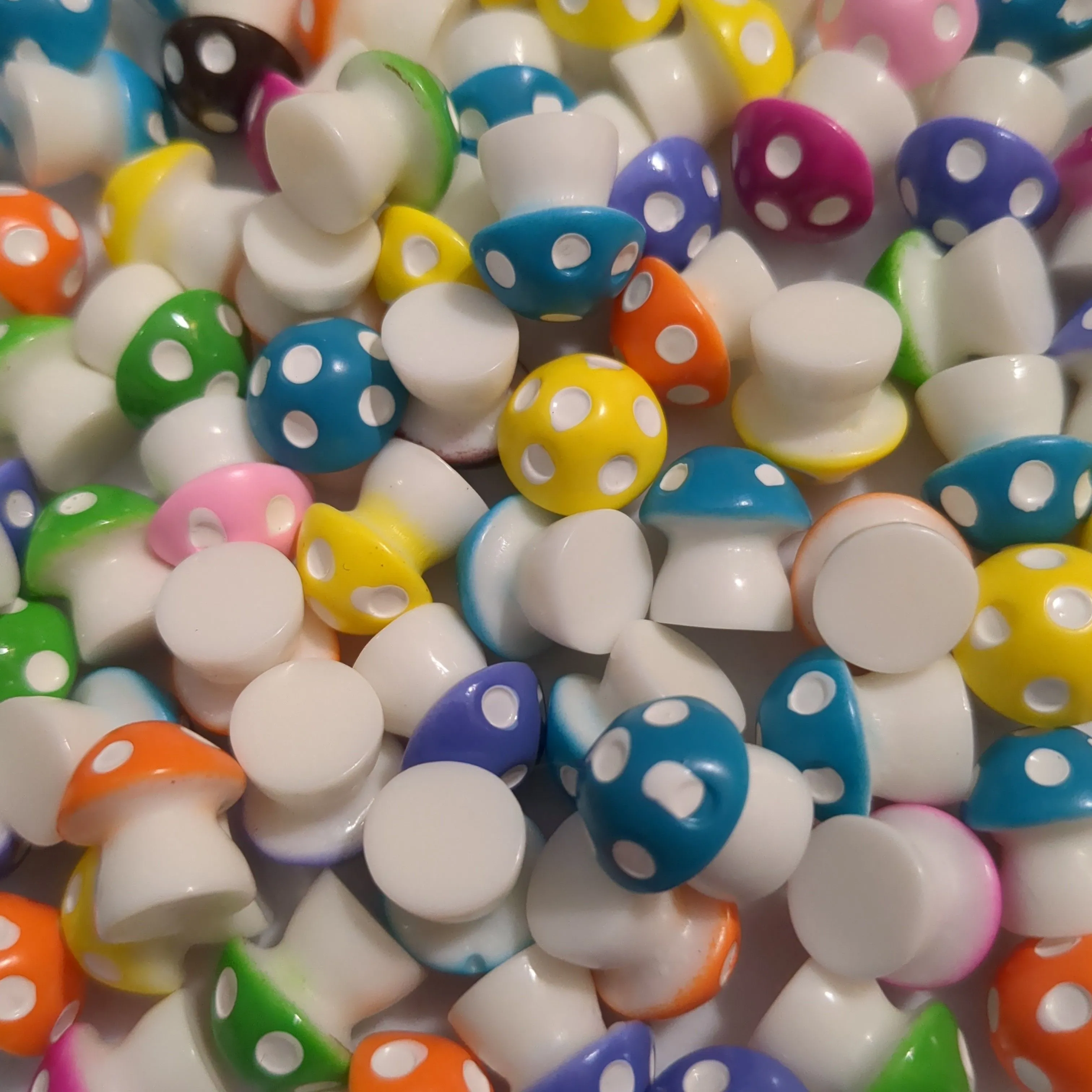 Product image for miscellaneous bundle of 5 tiny adorable mushrooms (colors will vary)