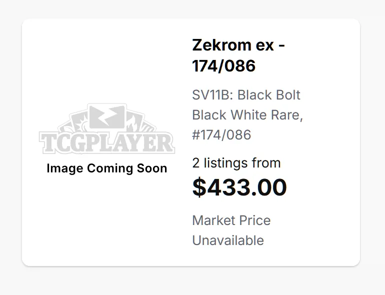 Product image for "CLEAN"  Zekrom ex - 174/086 - SV11B: Black Bolt (SV11B) BWR