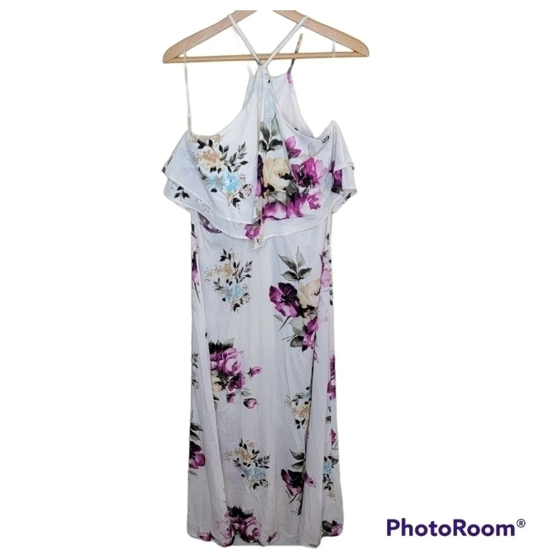 Product image for 060. NWT Style Rack | Floral Halter Style Maxi Dress