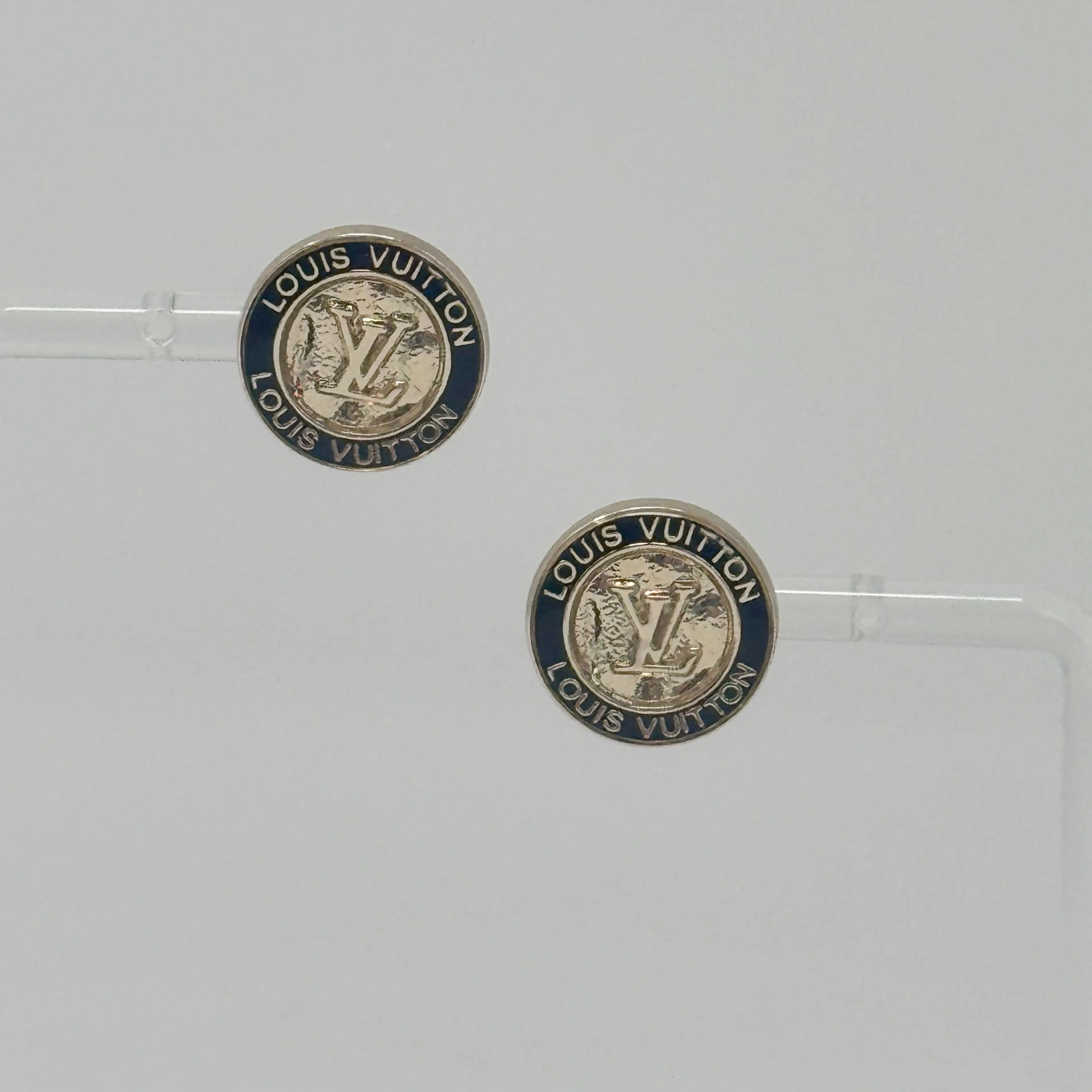 Product image for LOUIS VUITTON Upcycled Gold & Black Studs Earrings