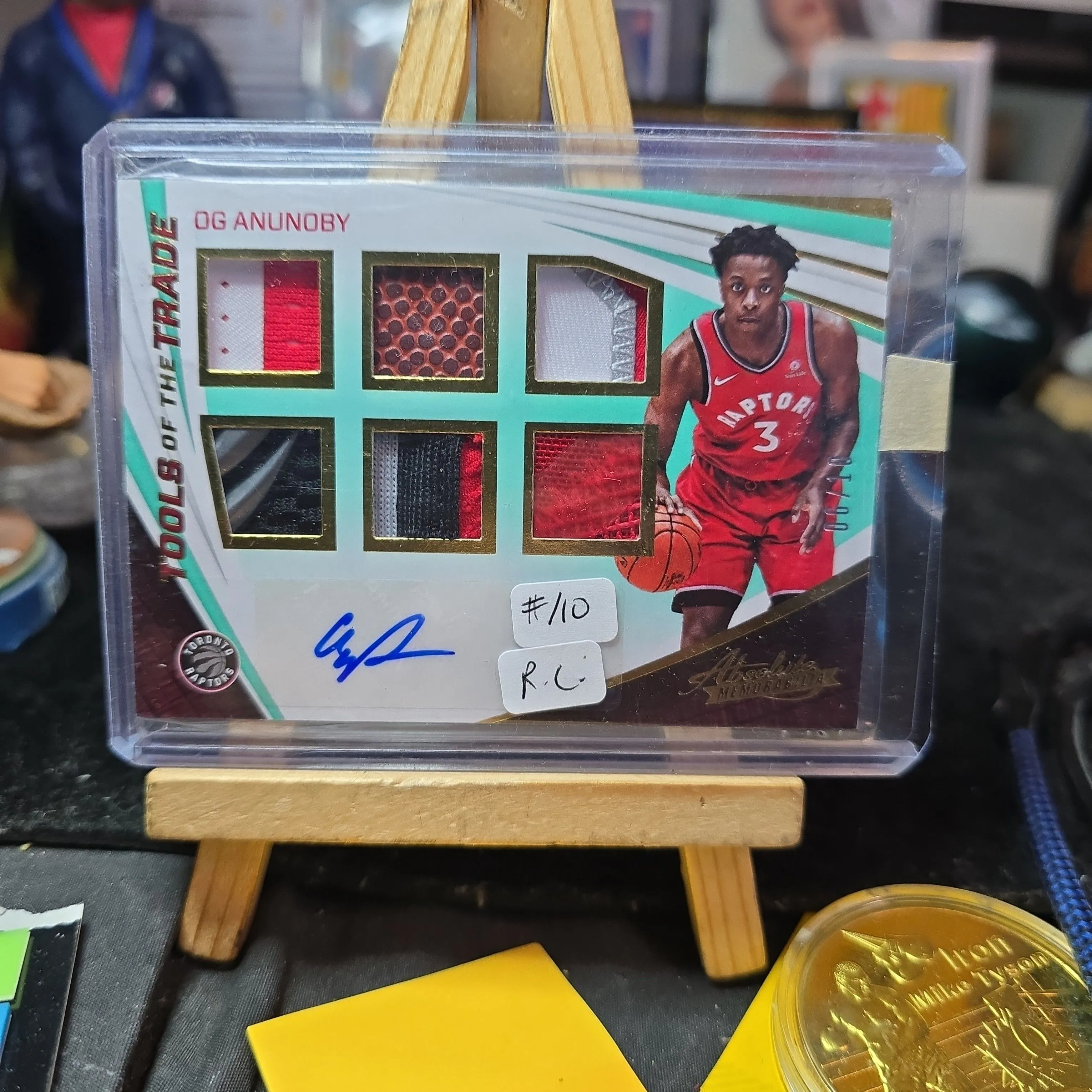 Product image for 2017-18 panini absolute OG ANUNOBY RC patch-auto #/10 tools of the trade