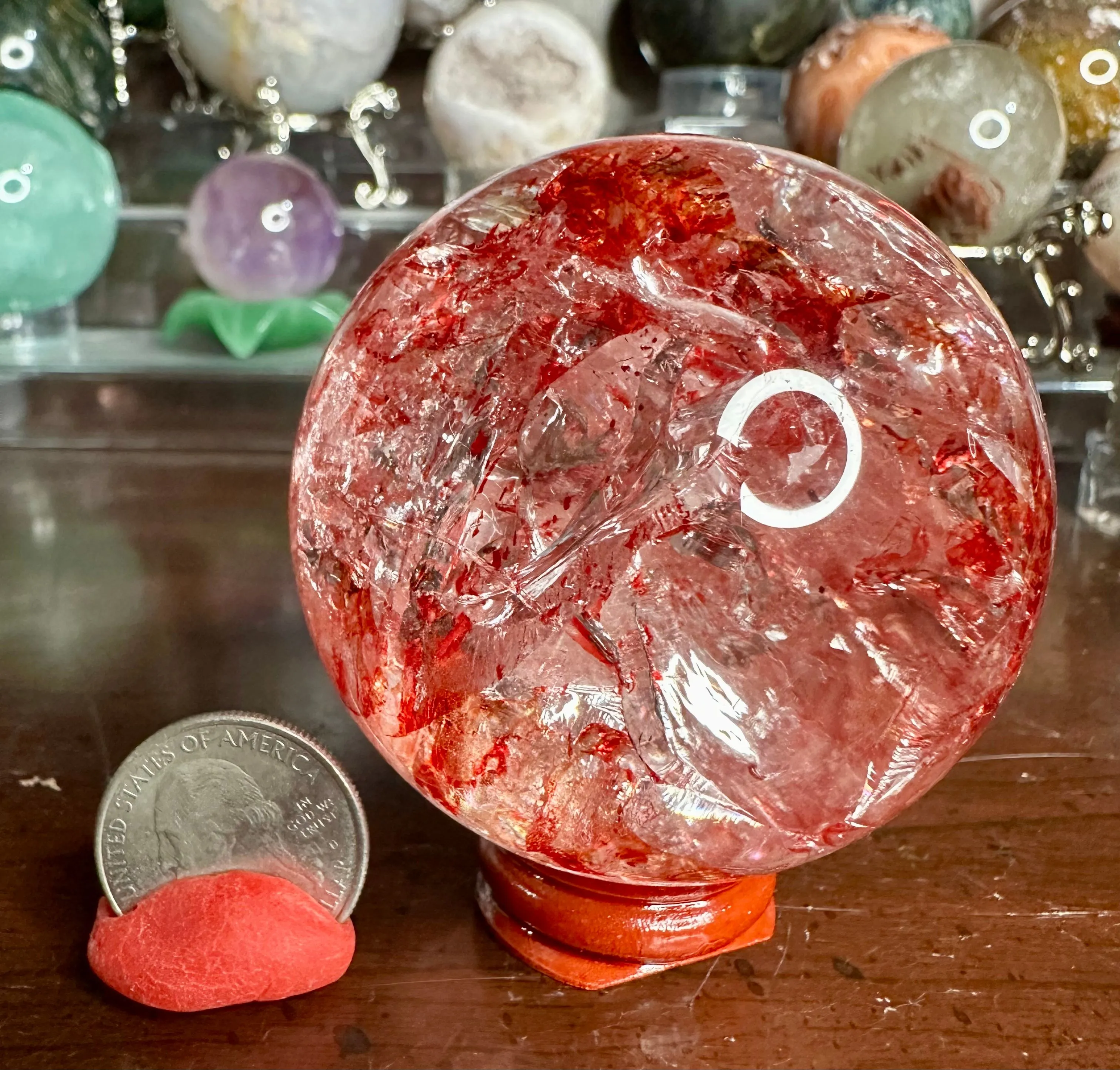 Product image for HQ Hematoid Quartz Sphere