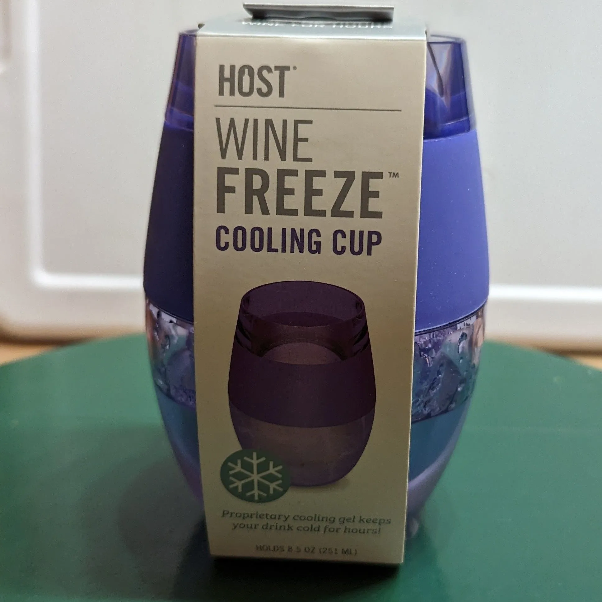 Product image for Wine Freeze Cooling Cup, Double Wall Insulated Freezable Drink Chilling Tumbler with Freezing Gel