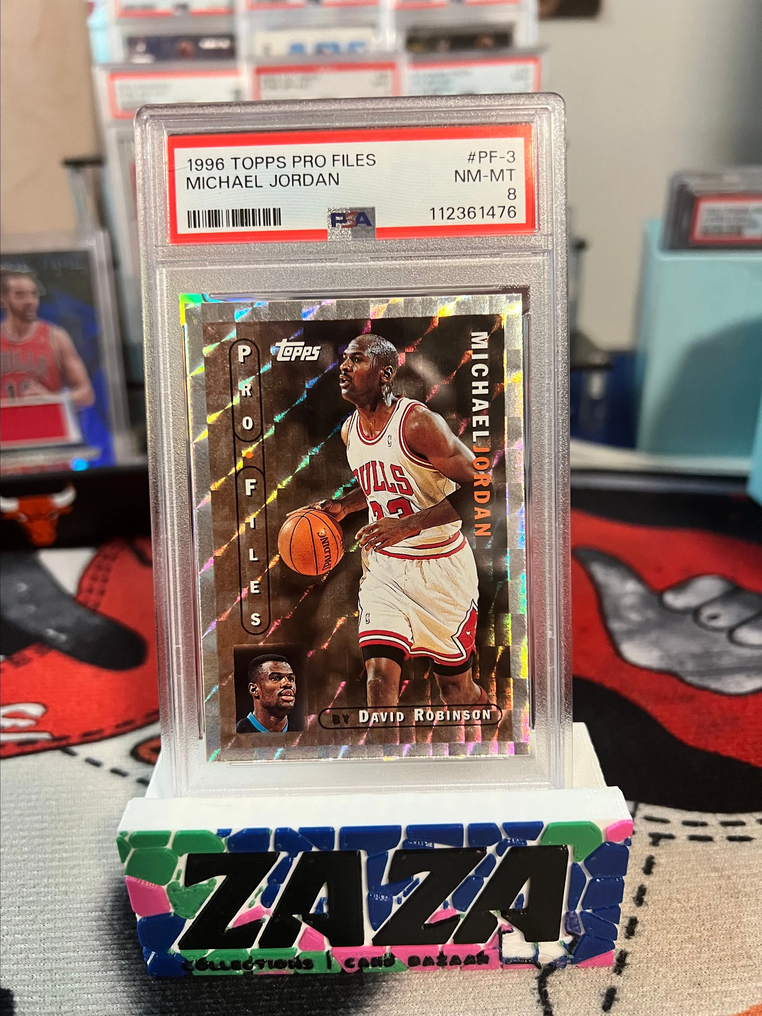 Product image for 1996 TOPPS PRO FILES #PF-3 MICHAEL JORDAN PSA Near Mint 8
