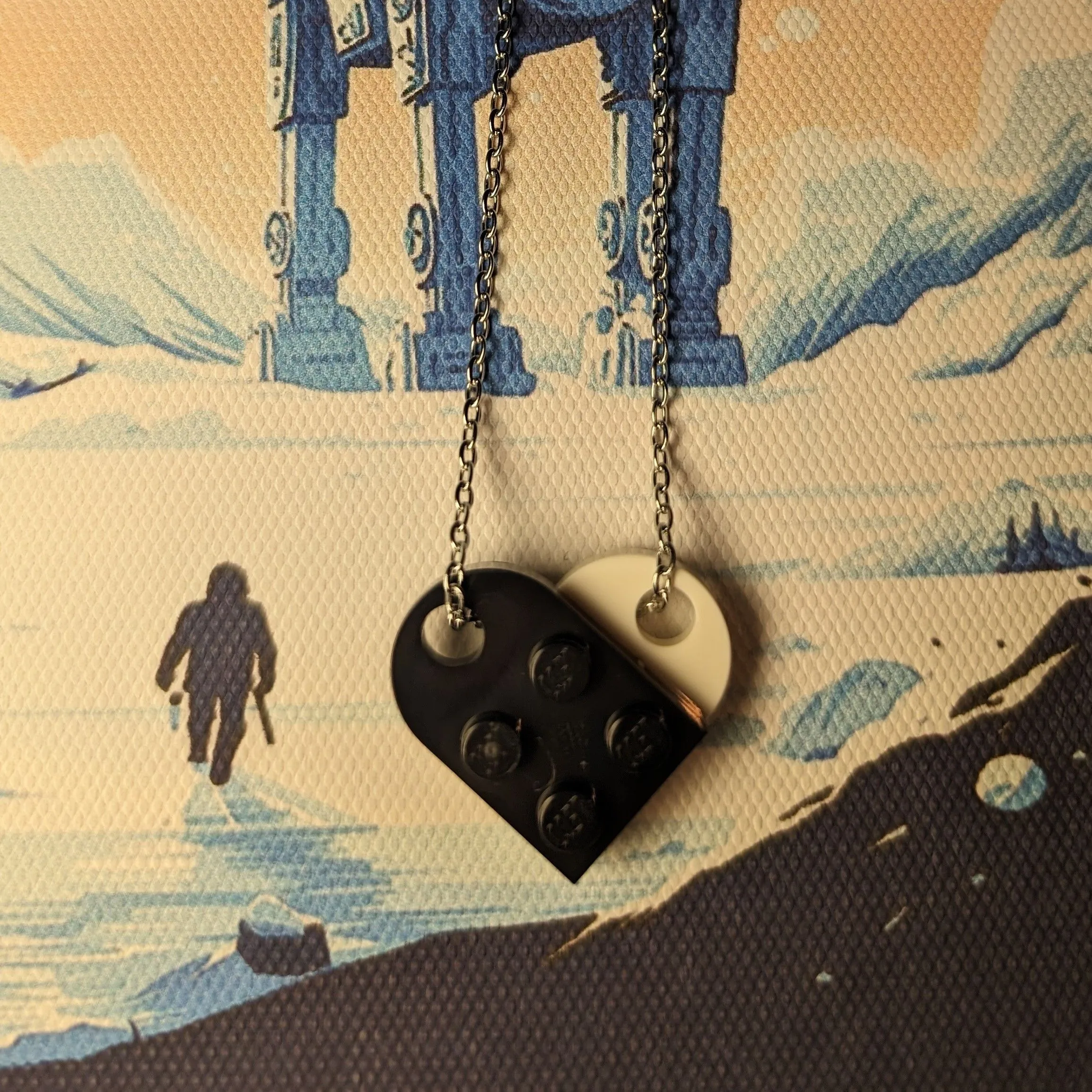Product image for Heart Necklace Black and White