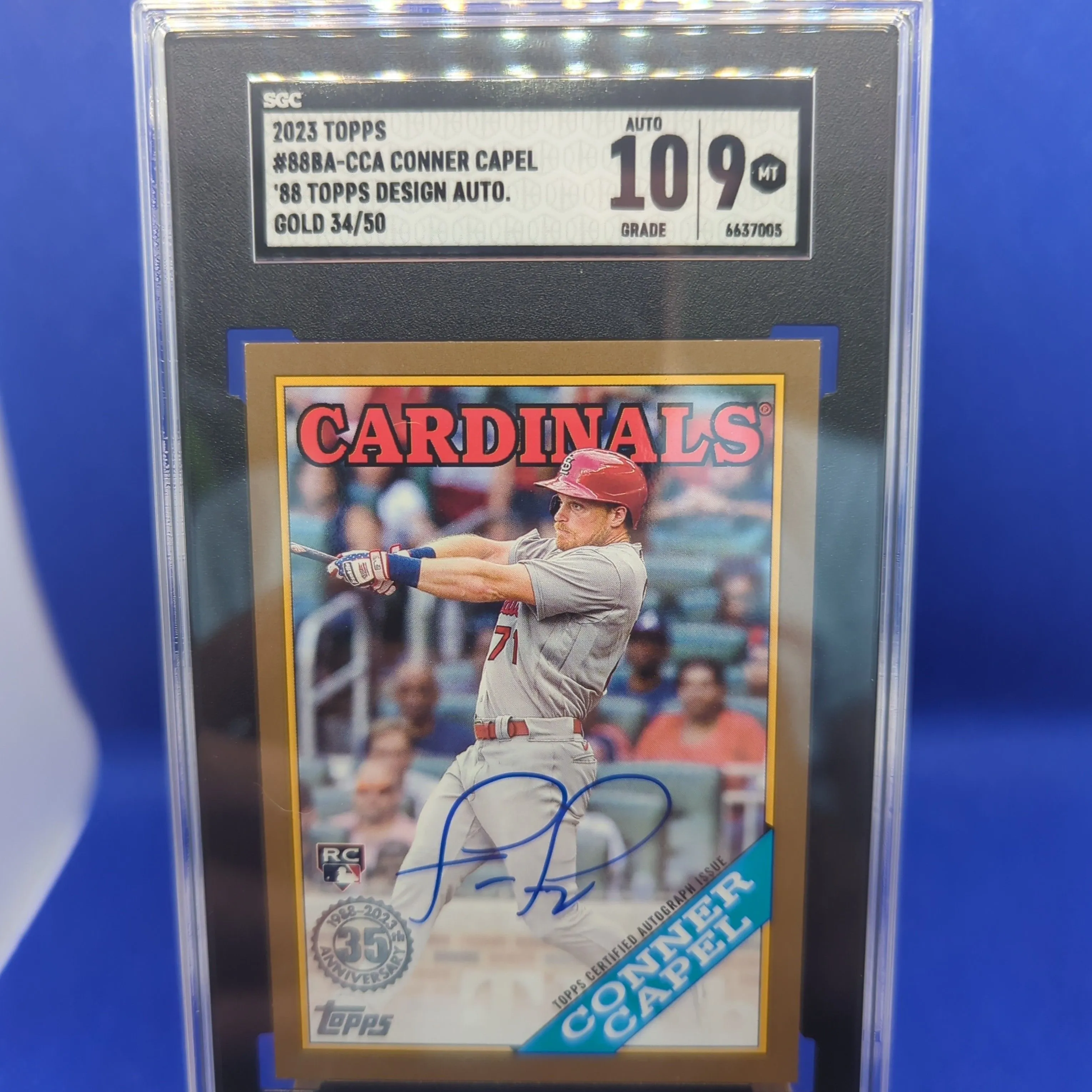 Product image for 2023 Topps Conner Capel SGC '88 Topps Auto. Gold 9