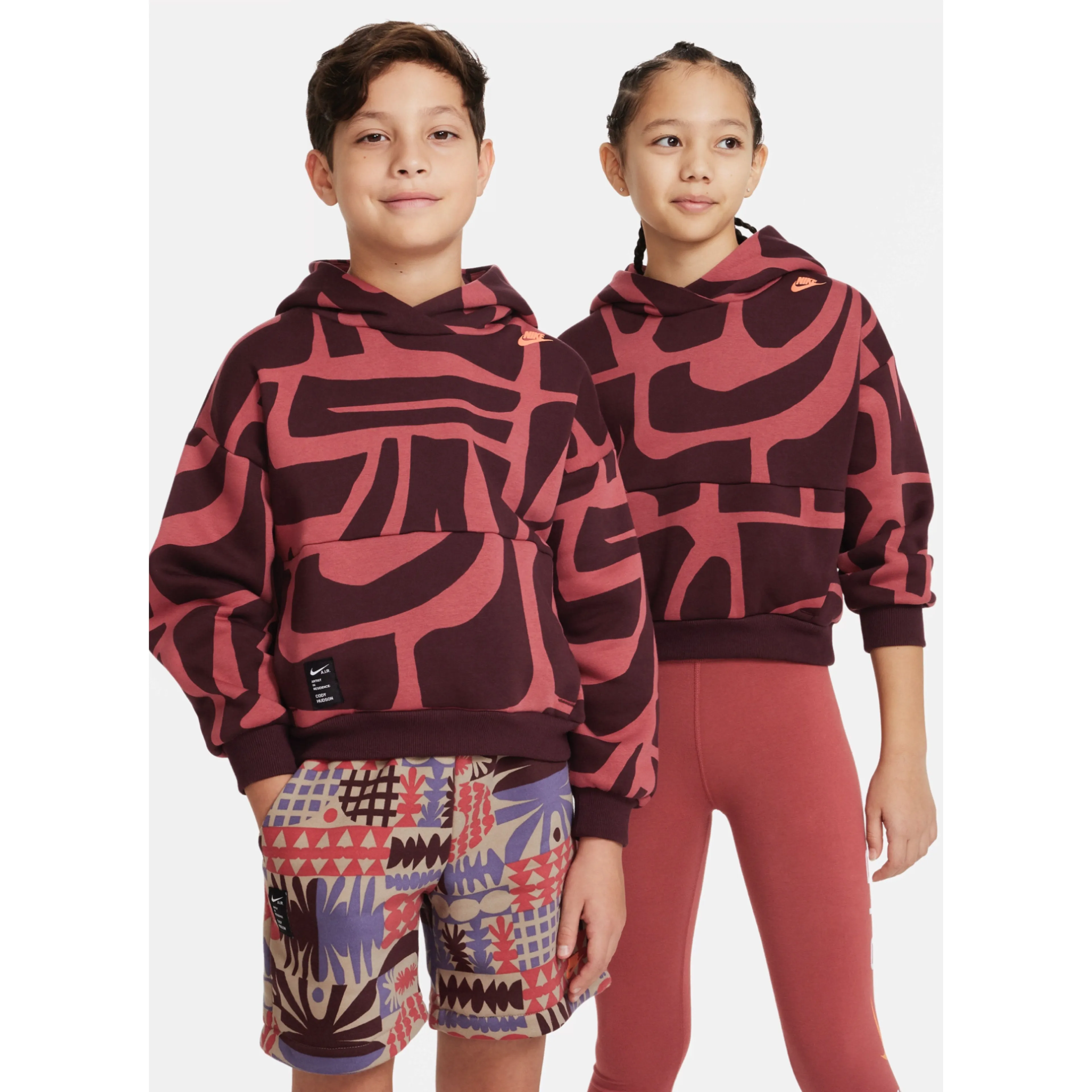 Product image for $55 | Size Large | Nike A.i.r. Icon Fleece Big Kids' Oversized Pullover Hoodie