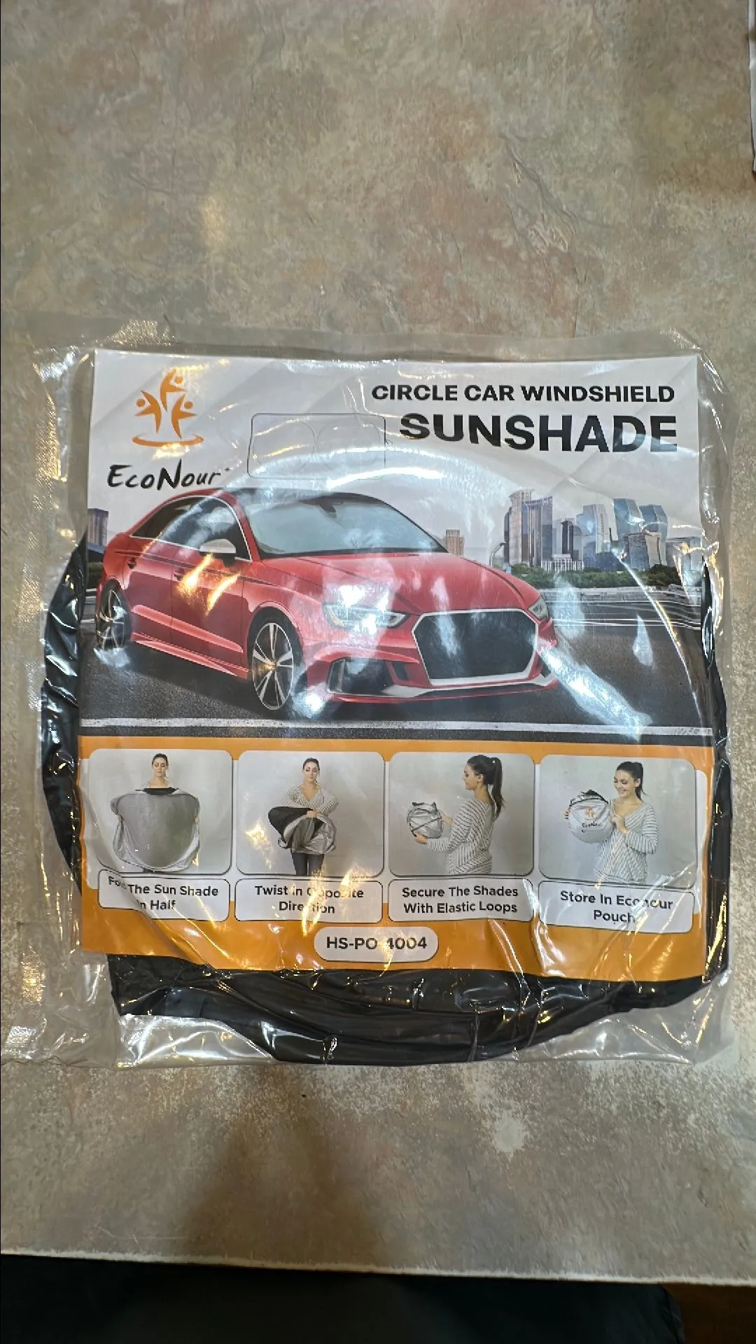 Product image for Circle car sunshade size 59 x 29 inches new
