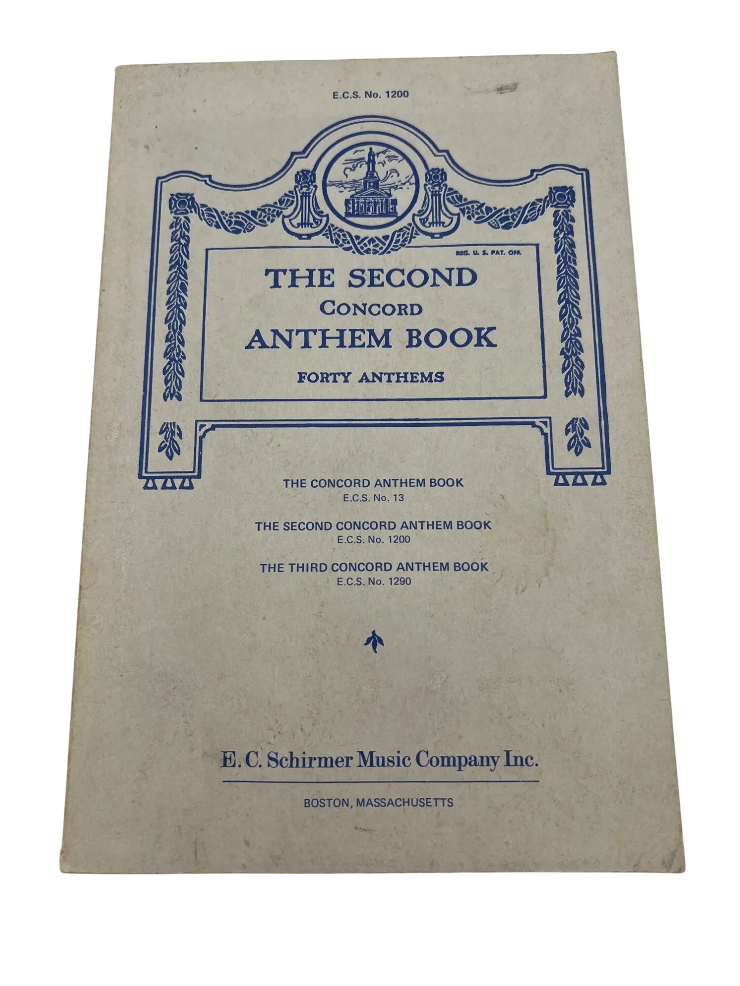 Product image for 1963 The Second Concord Anthem Book 40 Sacred Anthems Religious Music Songbook