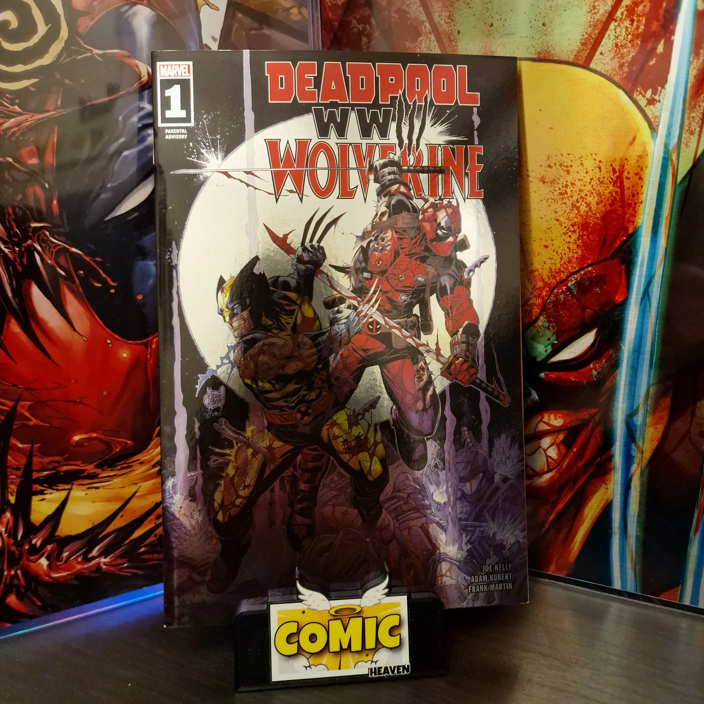 Product image for 01. Deadpool Wolverine WWIII #1 Foil LTD 1500 Year In MARVEL 24 Pack 🔥 
