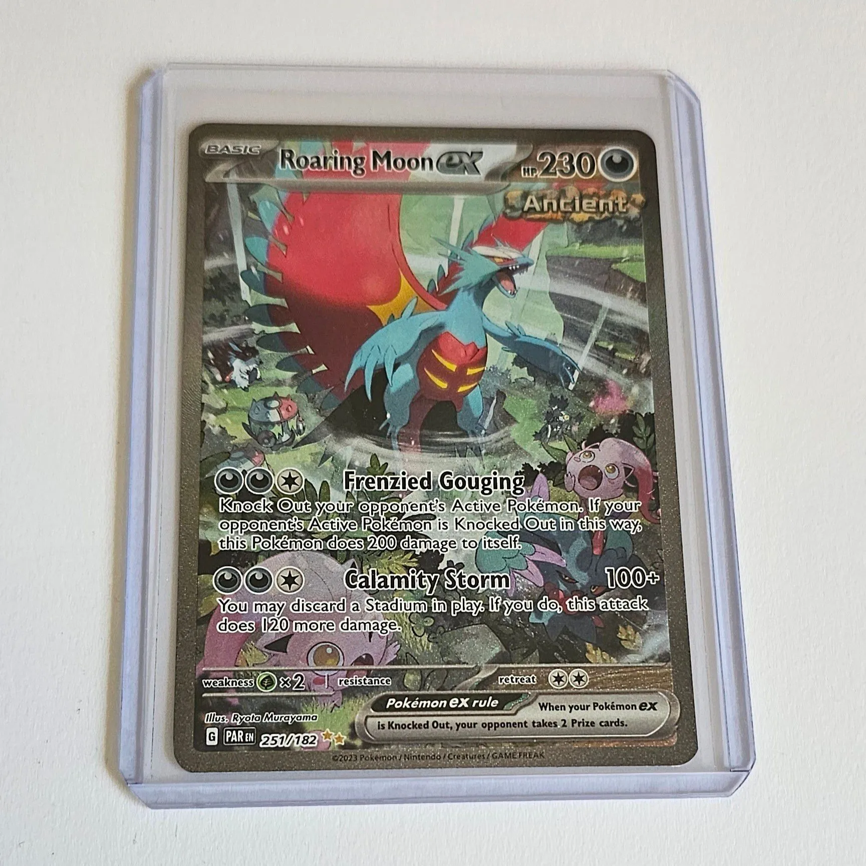 Roaring Moon EX G PAR EN 251/182 NM Special Illustration Rare  Whatnot:  Shop, Sell, Connect