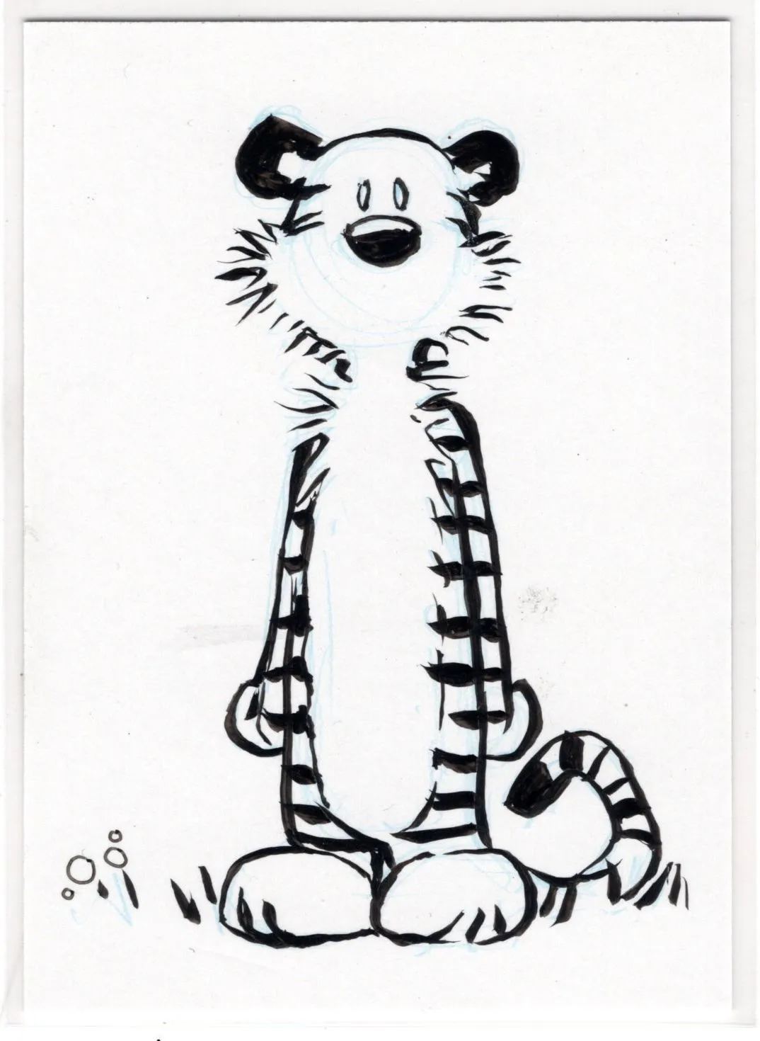 Product image for A. ORIGINAL b&w Art on Sketch Card! Hobbs