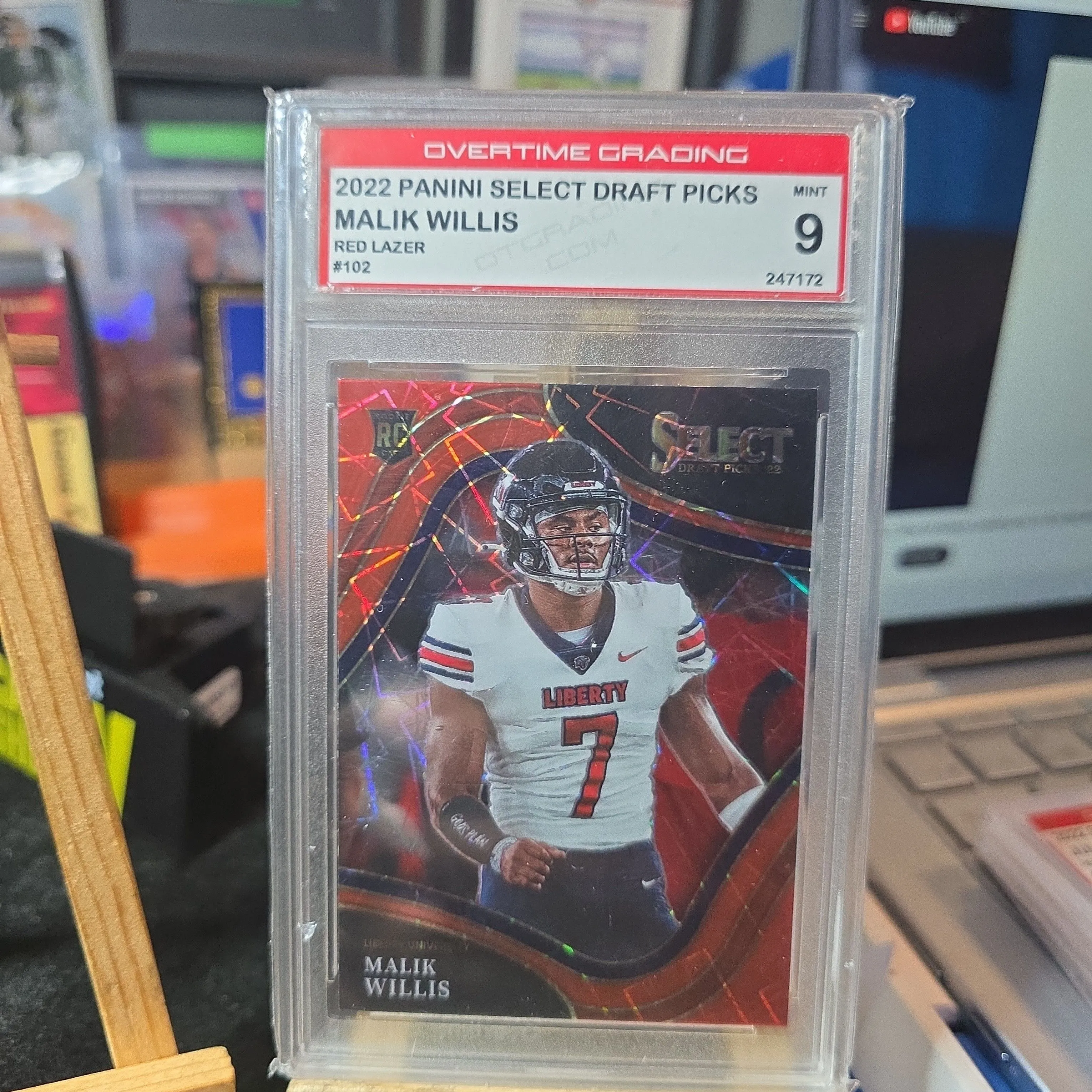 Product image for 2022 panini select draft picks MAKIK WILLIS RC red lazer otg9 mint