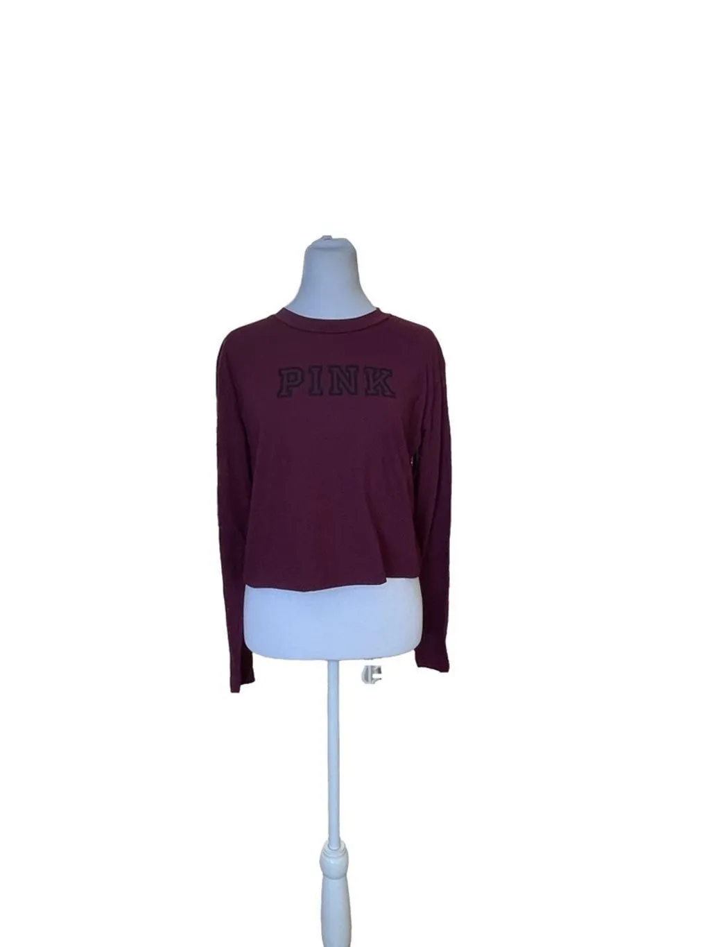 Product image for Women's PINK Long Sleeve Shirt Burgundy XS