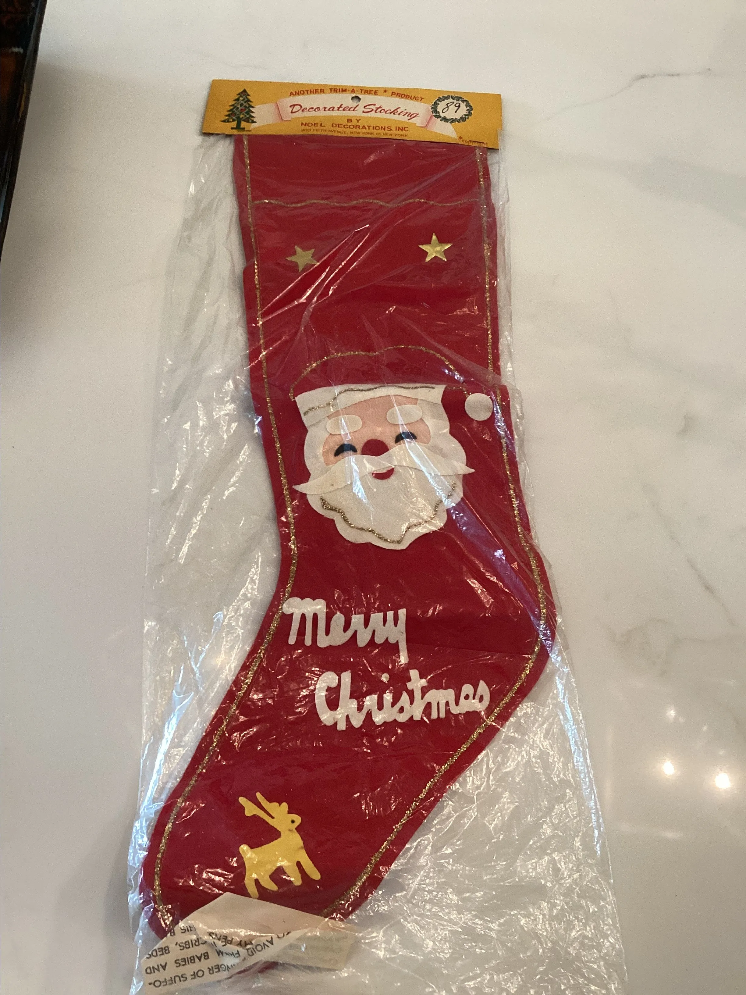Product image for 40.  Vintage NOS in package decorated stocking Japan