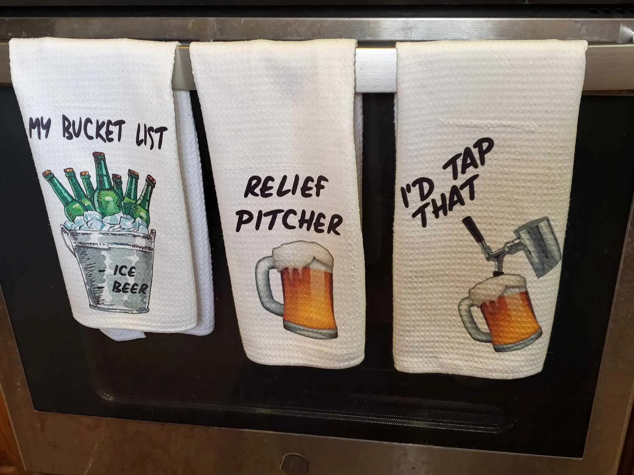 Product image for Handmade 3 pcs Bar/Mancave Kitchen Towel Set