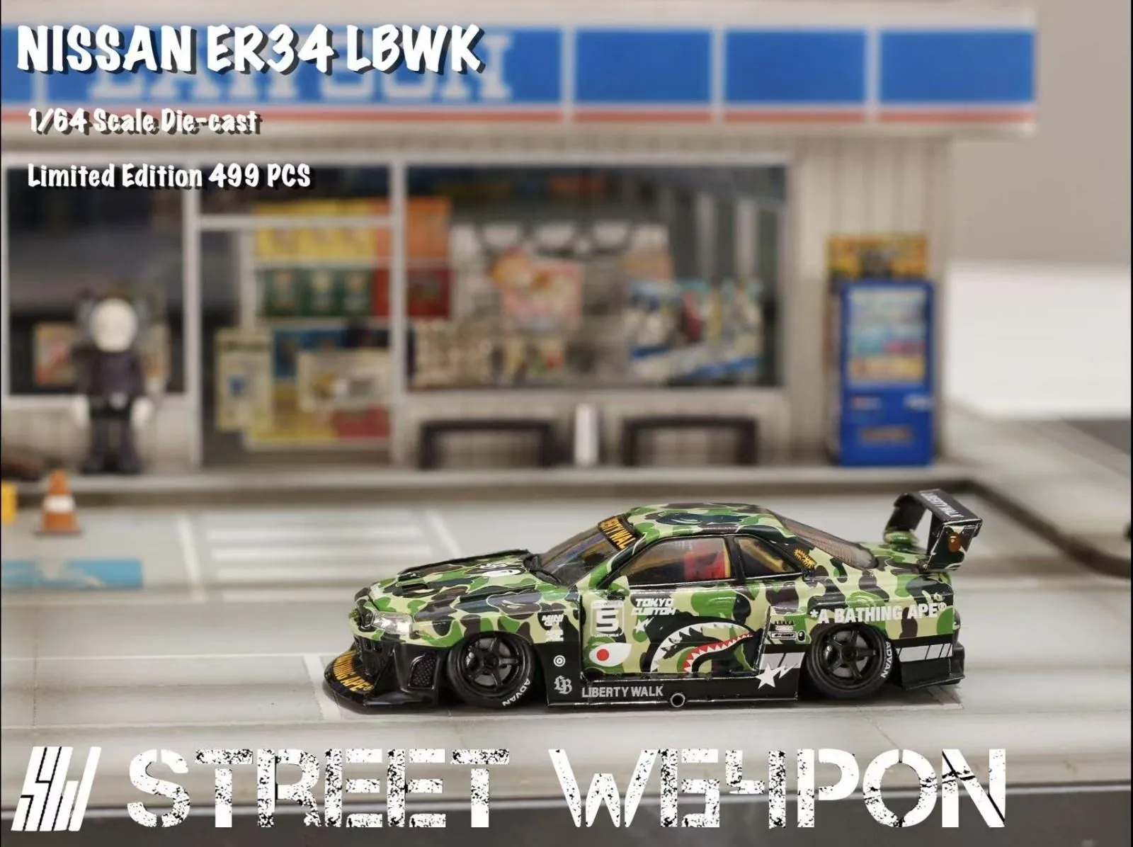Product image for Street Weapon LBWK Nissan Skyline ER34 Camouflage Special Edition