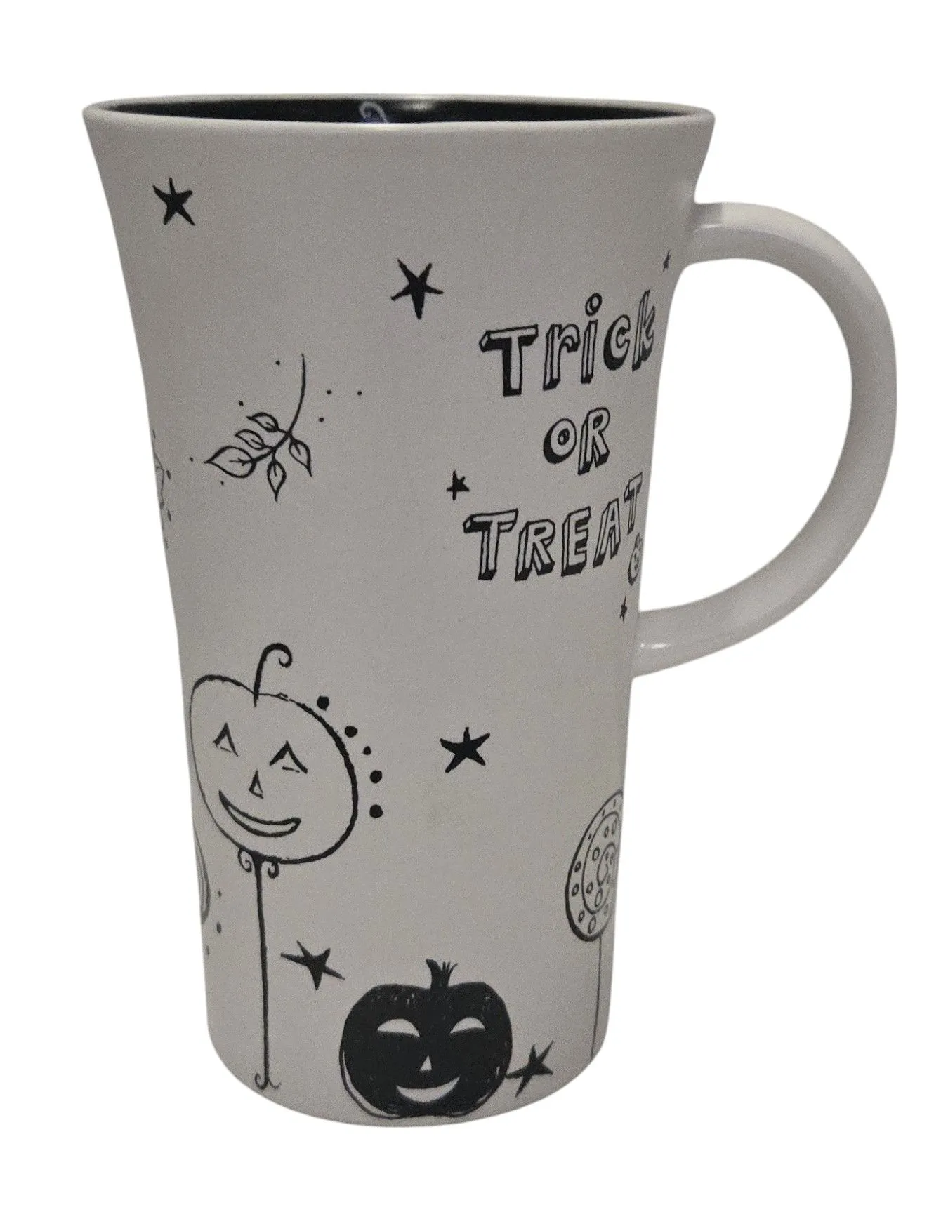 Product image for 2007 Starbucks Trick or Treat Black White Halloween Coffee Mug