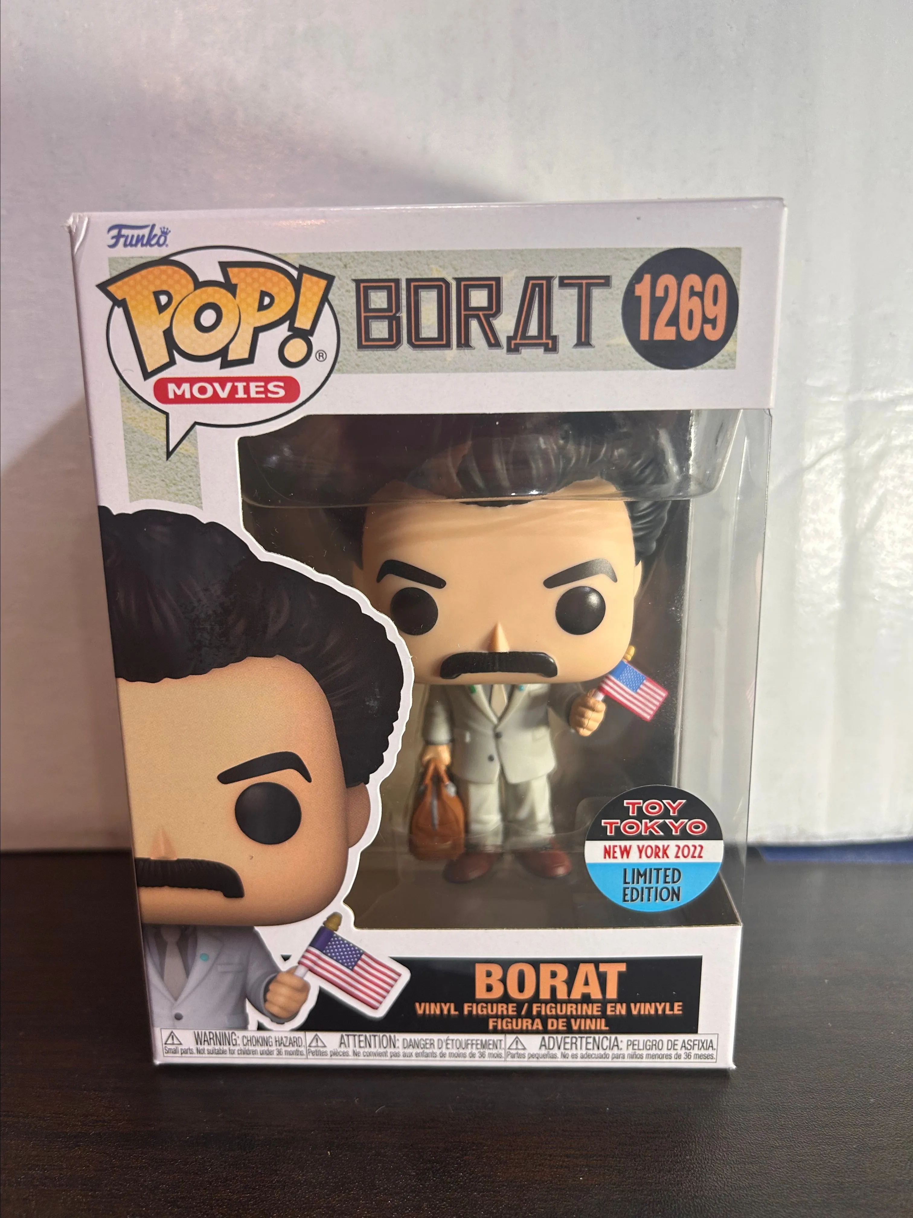 Product image for Borat 2022 Toy Tokyo NYCC LE Excl Movies Funko Pop 1269 With Protector