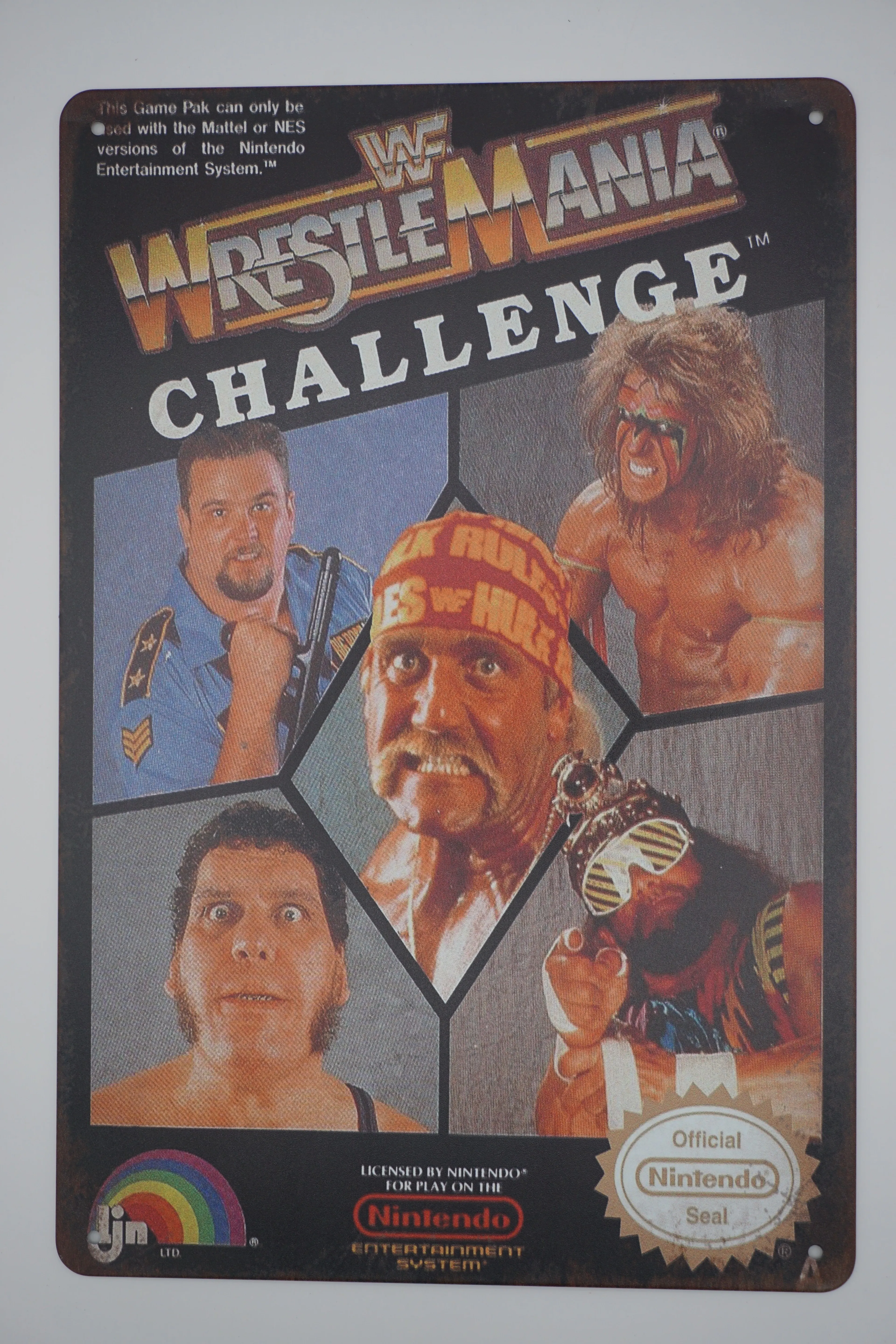 Product image for WWF WrestleMania Challenge - Metal Sign