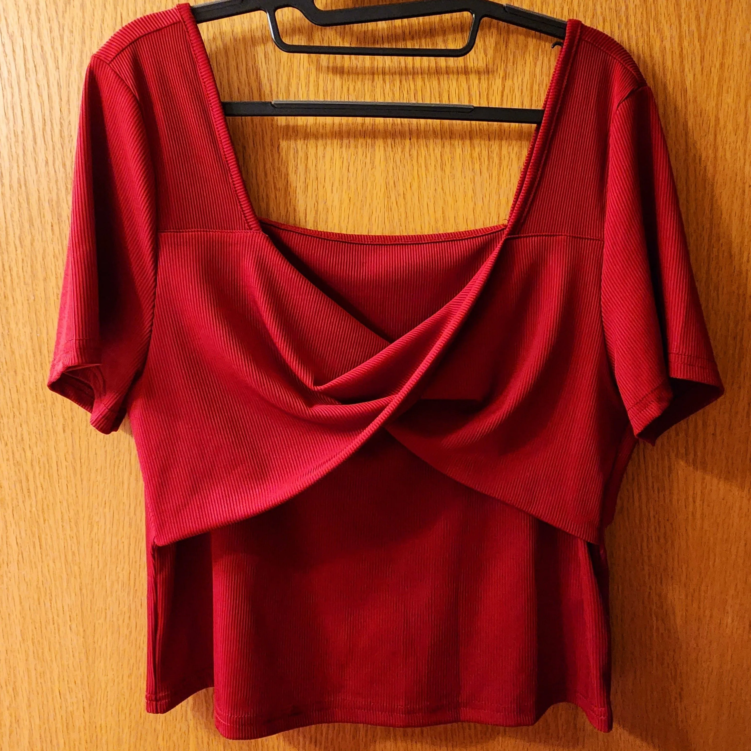 Product image for SHEIN CURVE 1X • Red Top Blouse Shirt • Date Night!