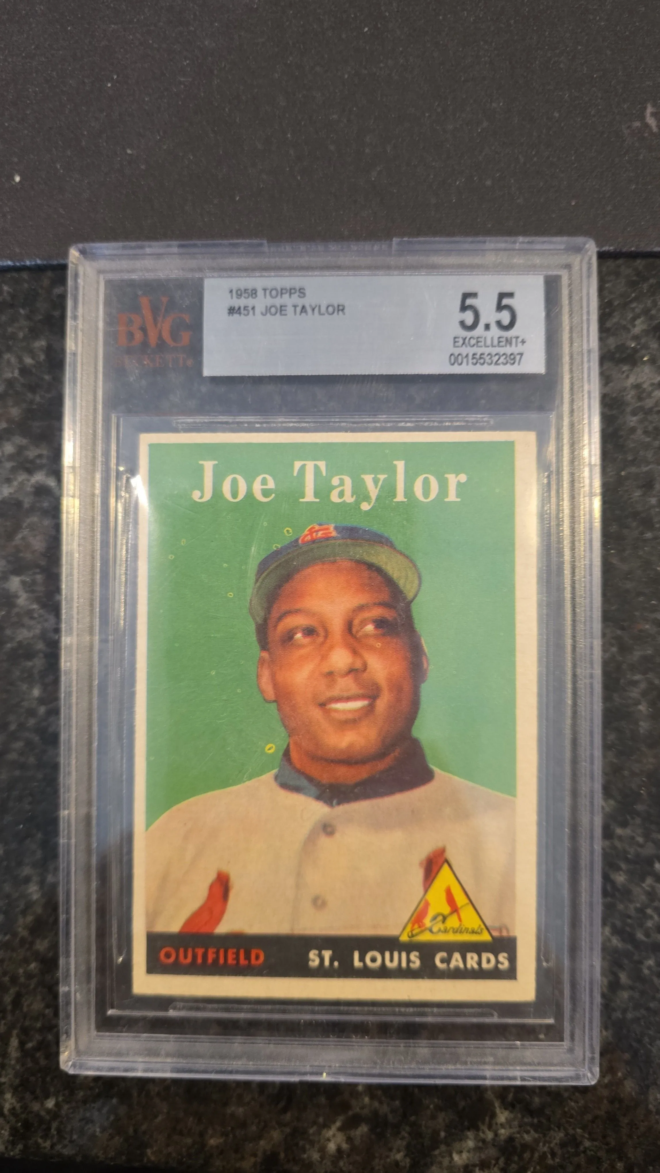 Product image for 1958 Topps #451 Joe Taylor RC BVG 5.5