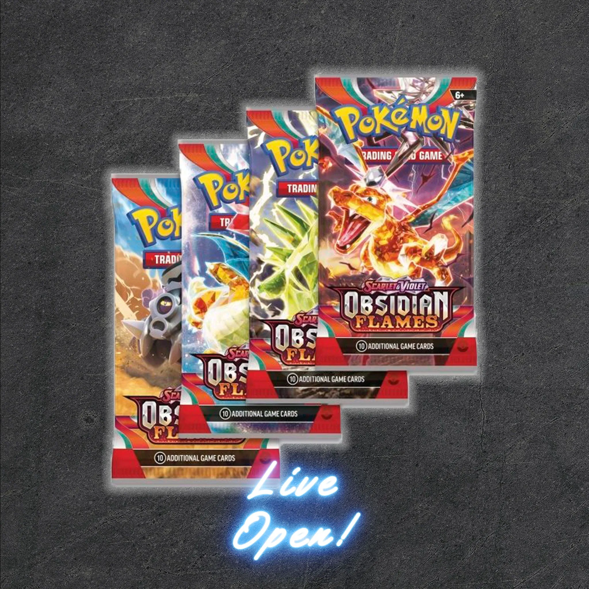 Product image for Pokémon Obsidian Flames Booster Pack (Live Open)