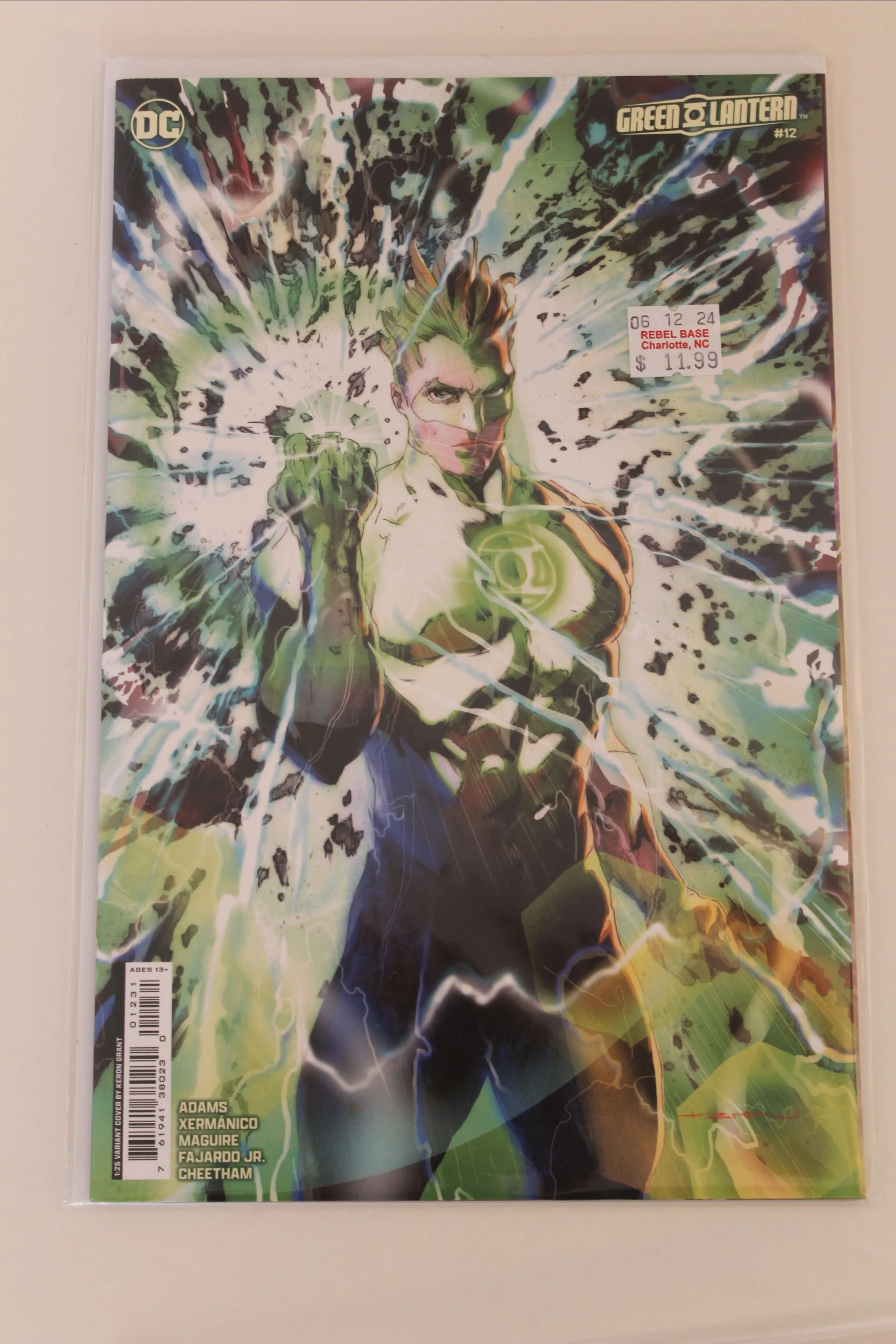 Product image for Green Lantern (2023 9th Series DC) #12 D 1:25 Cover by Keron Grant.