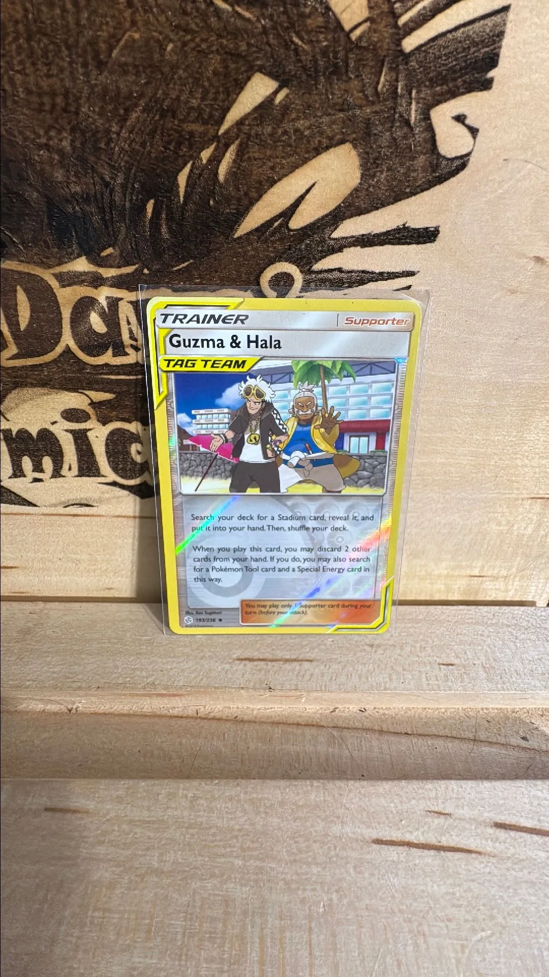 Product image for Guzma & Hala [Reverse Holo] #193 Pokemon Cosmic Eclipse
