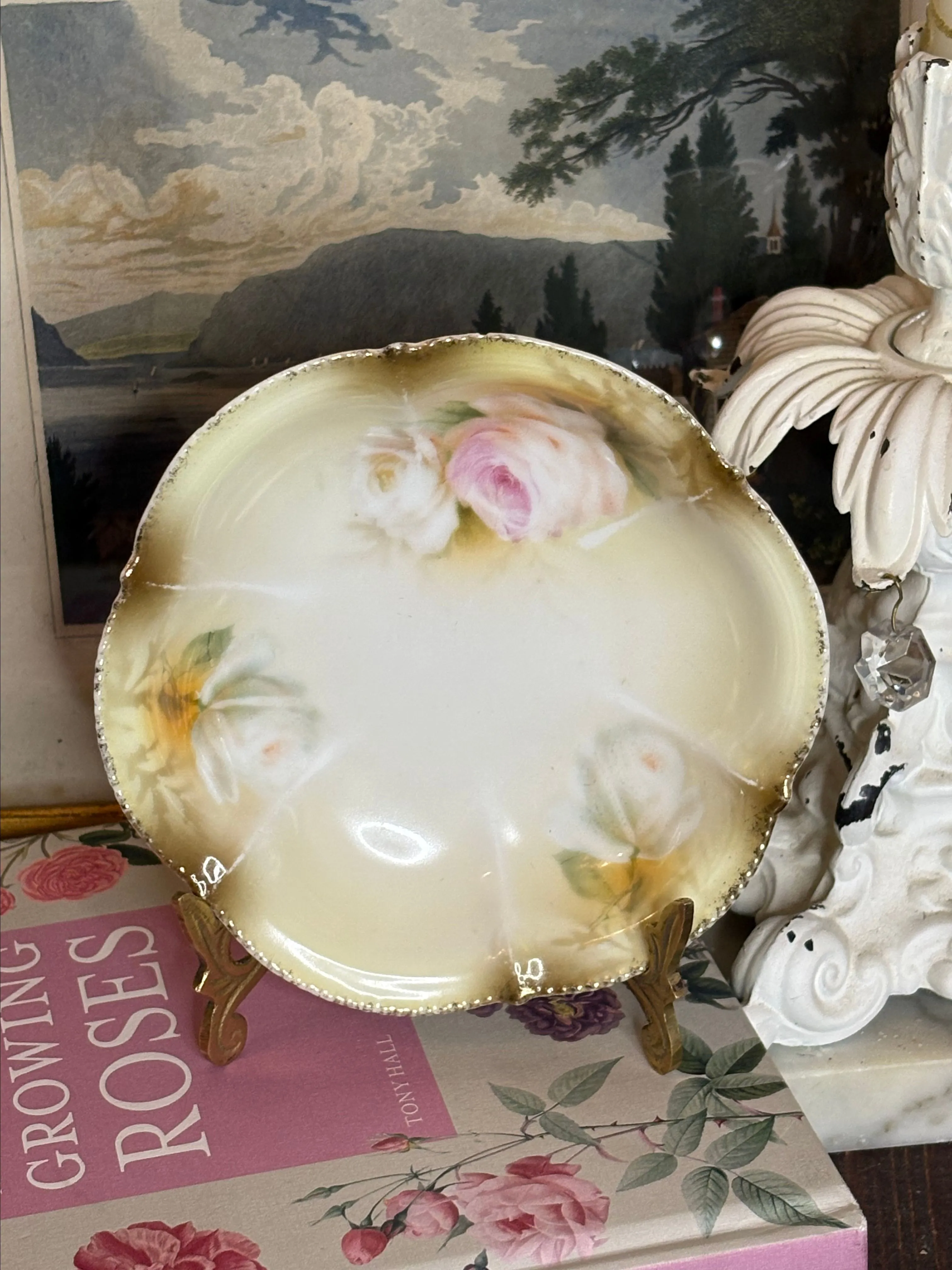 Product image for 508 Vintage German Porcelain Rose Bowl