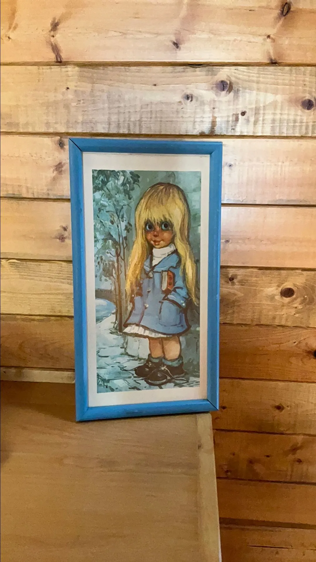 Product image for 41. MCM Michael Thomas Big Eyes Blonde Girl Framed Print