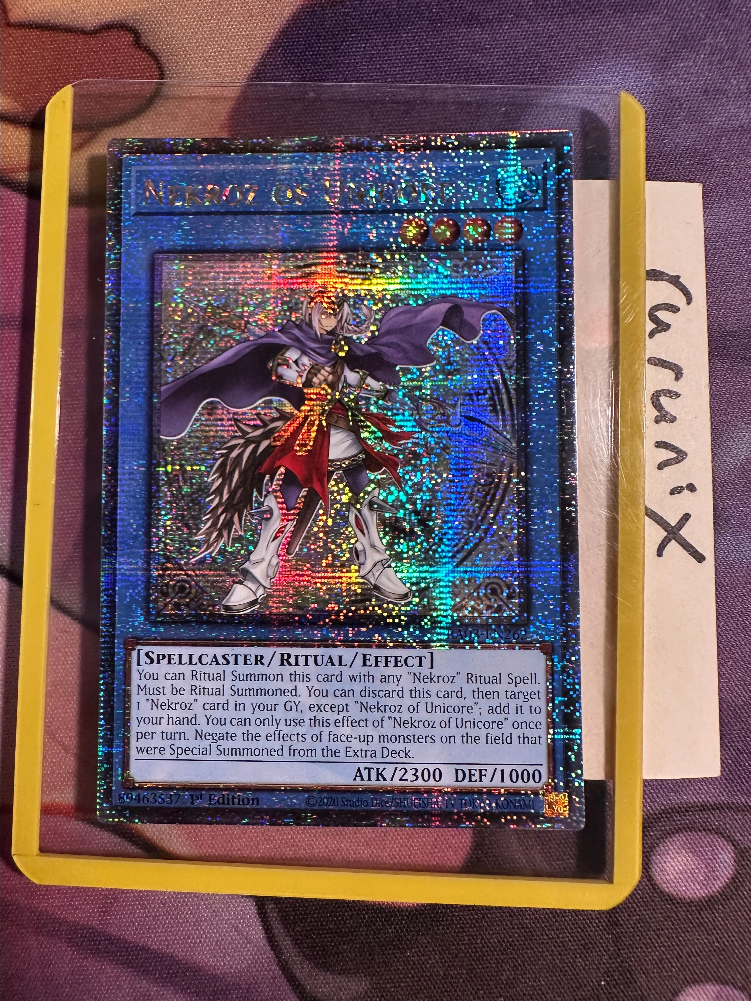 Yugioh Nekroz of Unicore RA03-EN262 QCR Quarter Century Secret Rare -  Quarter Century Bonanza  Whatnot: Shop, Sell, Connect