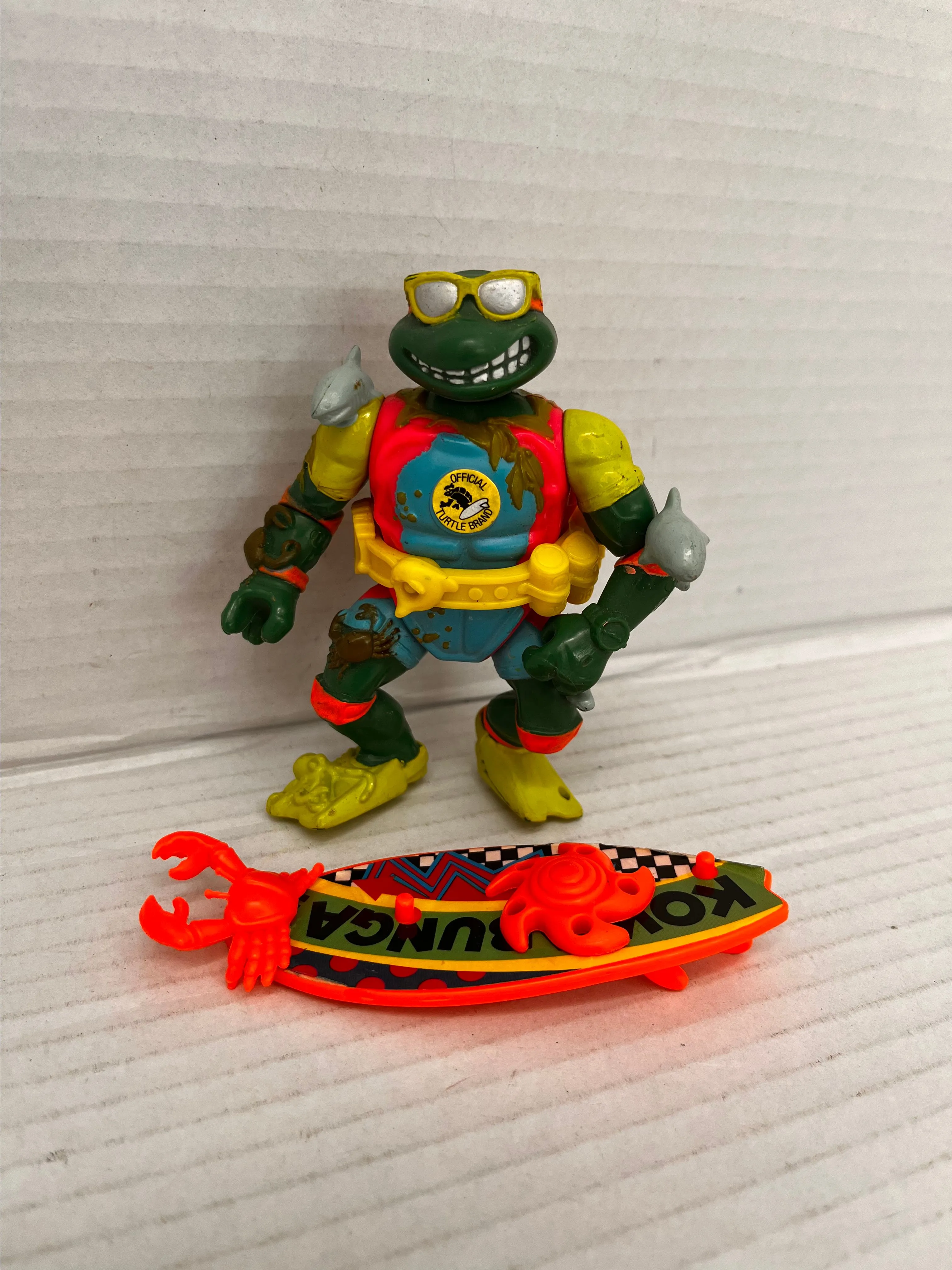Product image for Playmates Teenage Mutant Ninja Turtles Mike Sewer Surfer Vintage Action Figure