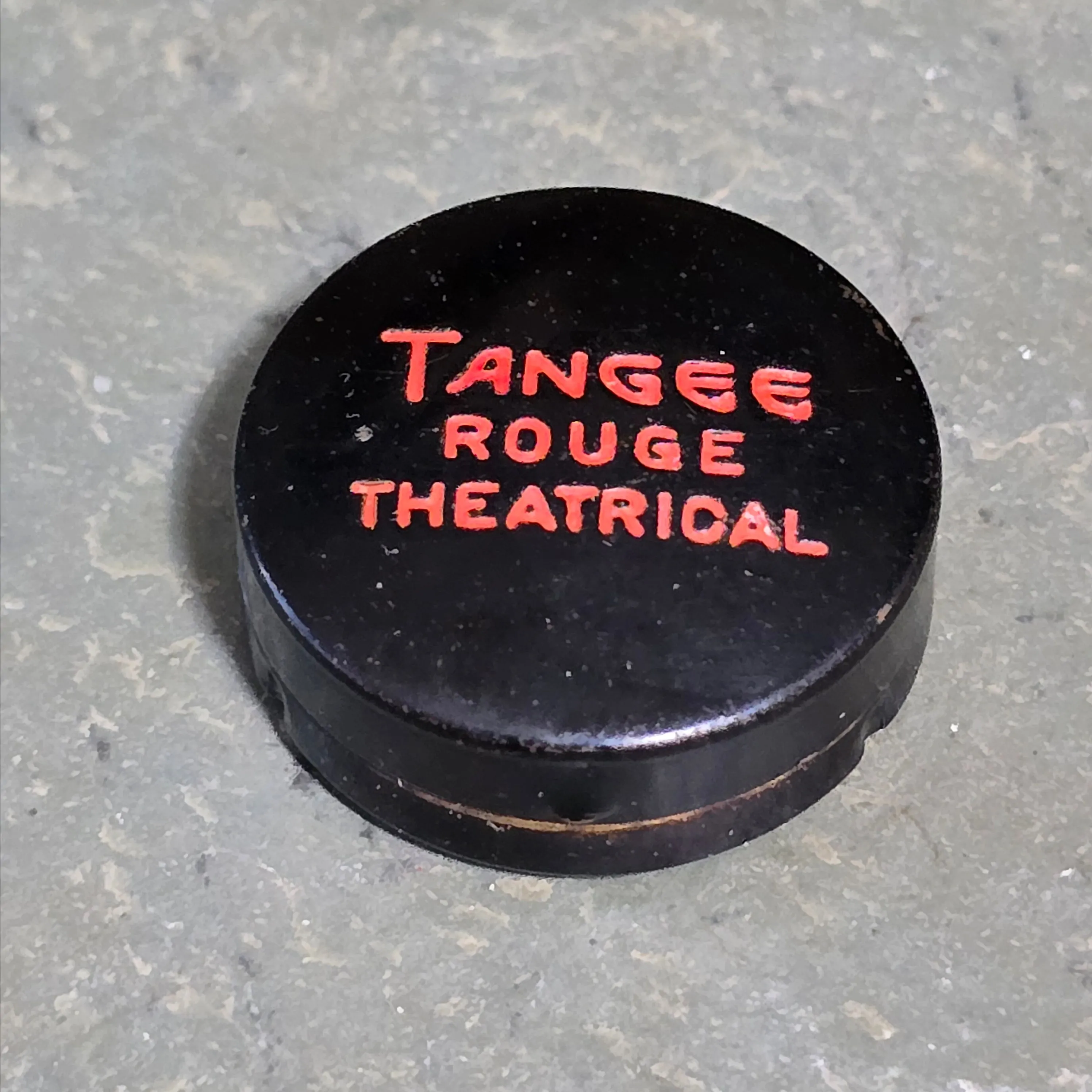 Product image for Vintage Tangee Rouge Theatrical Red Powder Make-Up Miniature George Luft Compact w/ Mirror, Puff & Contents (WN-7-NE)