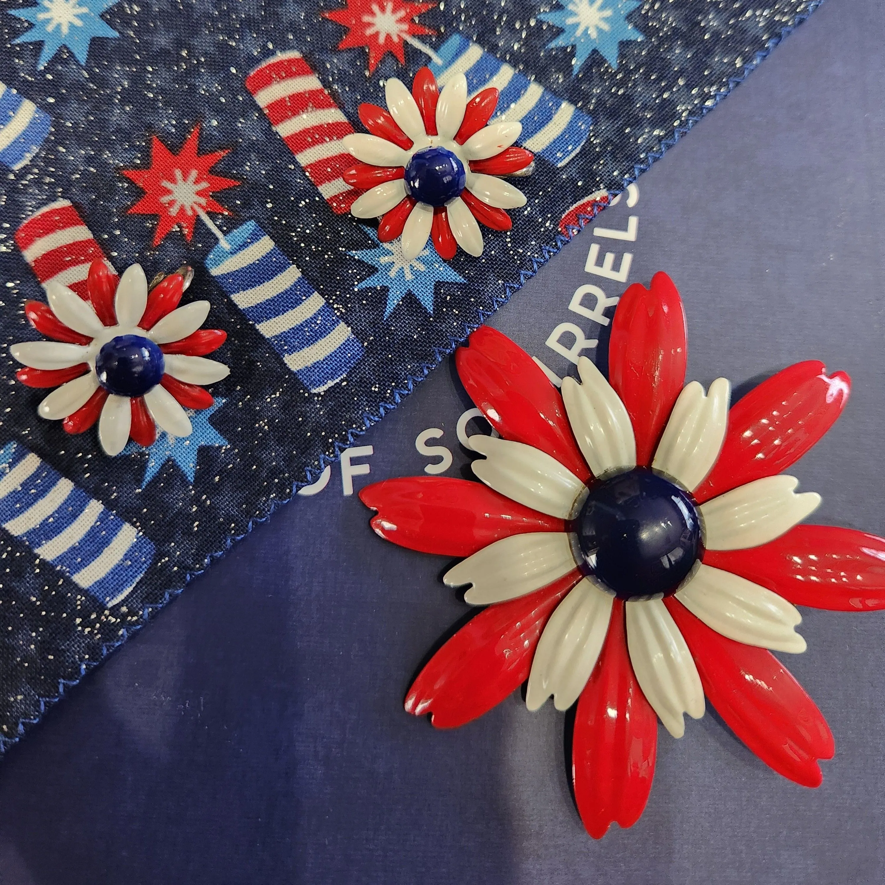 Product image for #5. 4th of July Brooch and earrings Set✨️